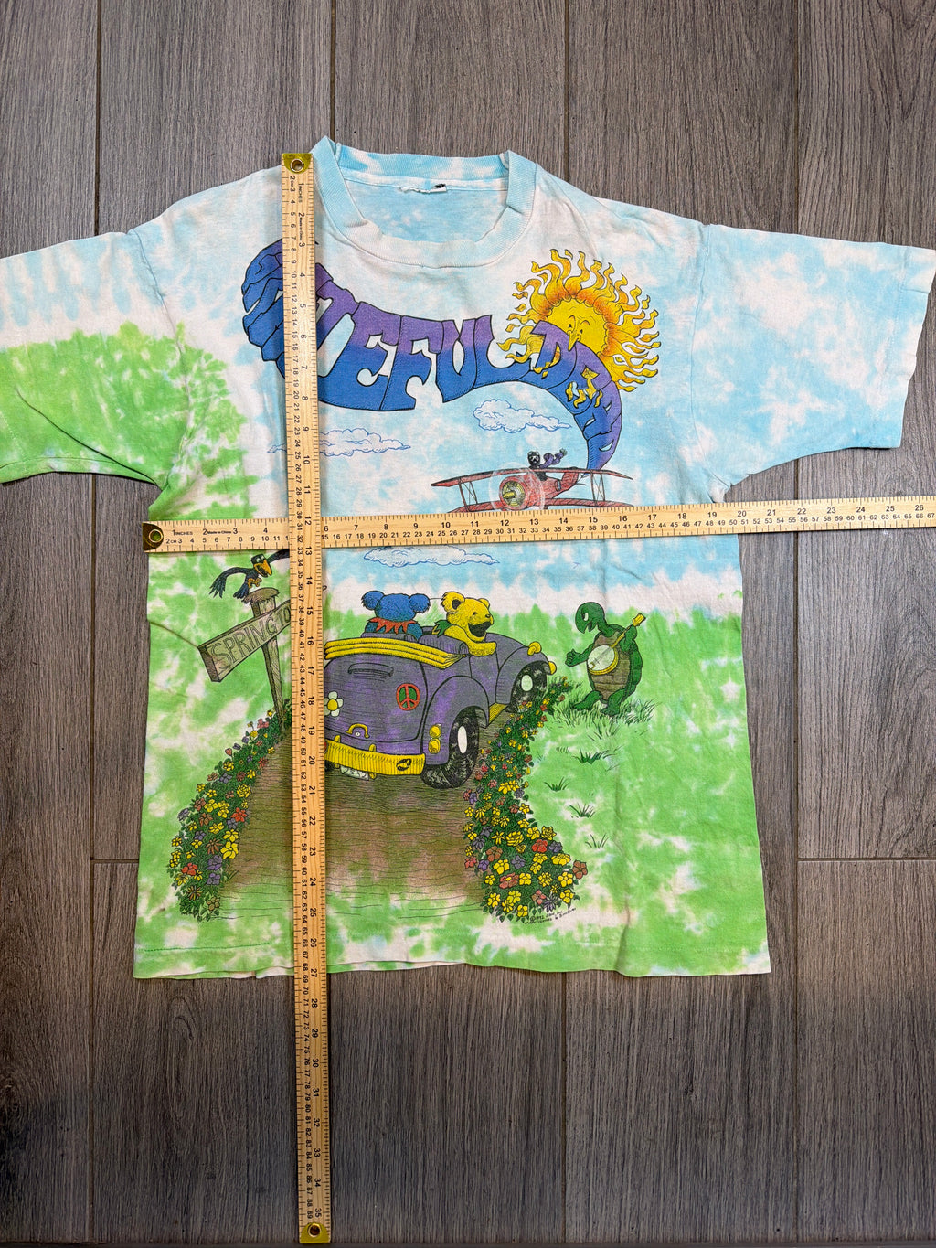Grateful Dead Spring Tour 1992 Liquid Blue Tie Dye T-Shirt Large