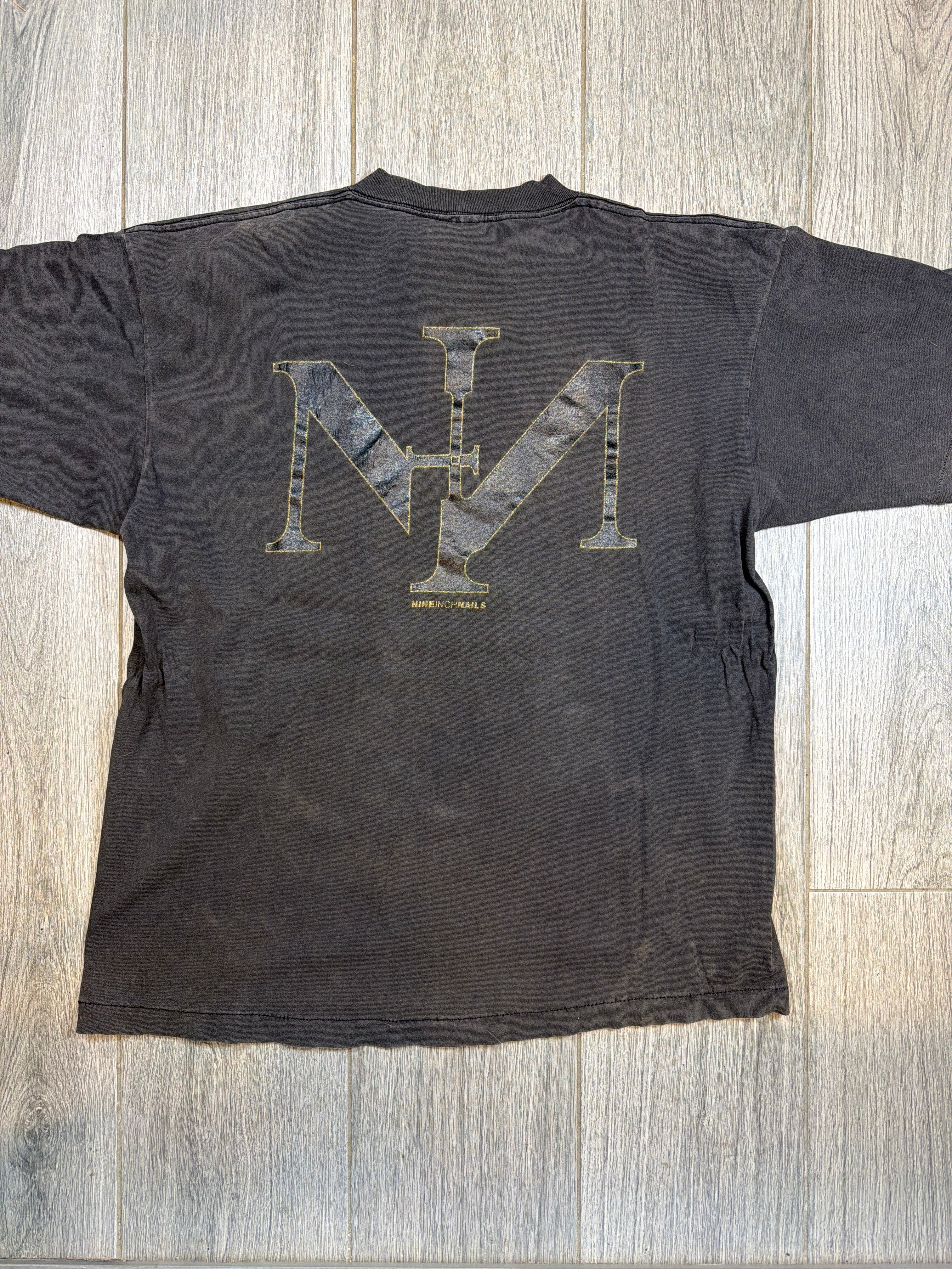Nine Inch Nails Trent Reznor NIN Sin 1991 Oneita Black T-Shirt XL