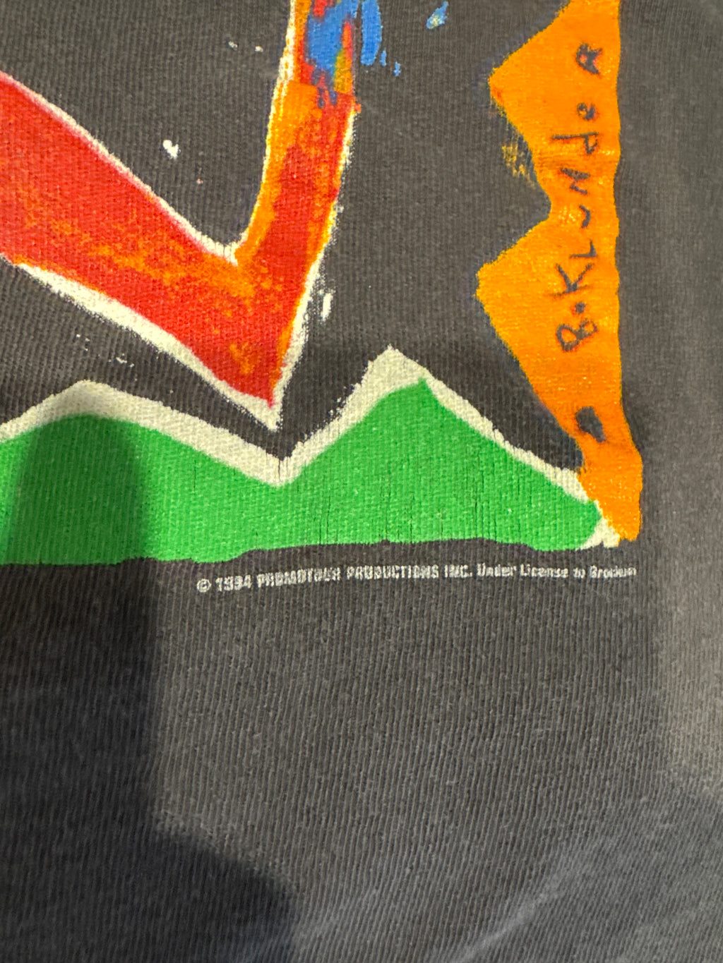 1994 Rolling Stones Voodoo Lounge Black Band T-Shirt Large