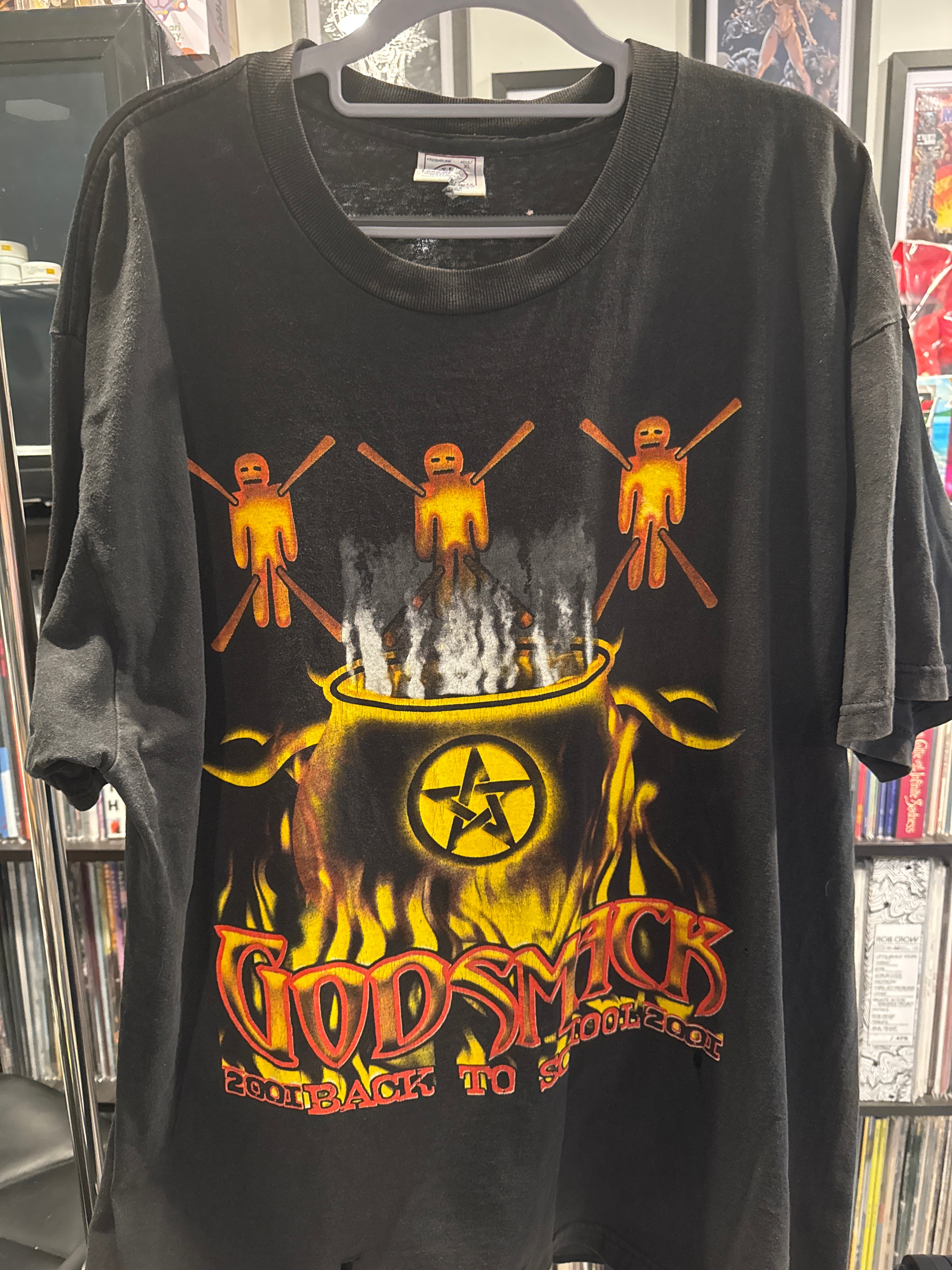 2001 Godsmack Back To School Deftones Cky Puddle of Mudd T Shirt XL