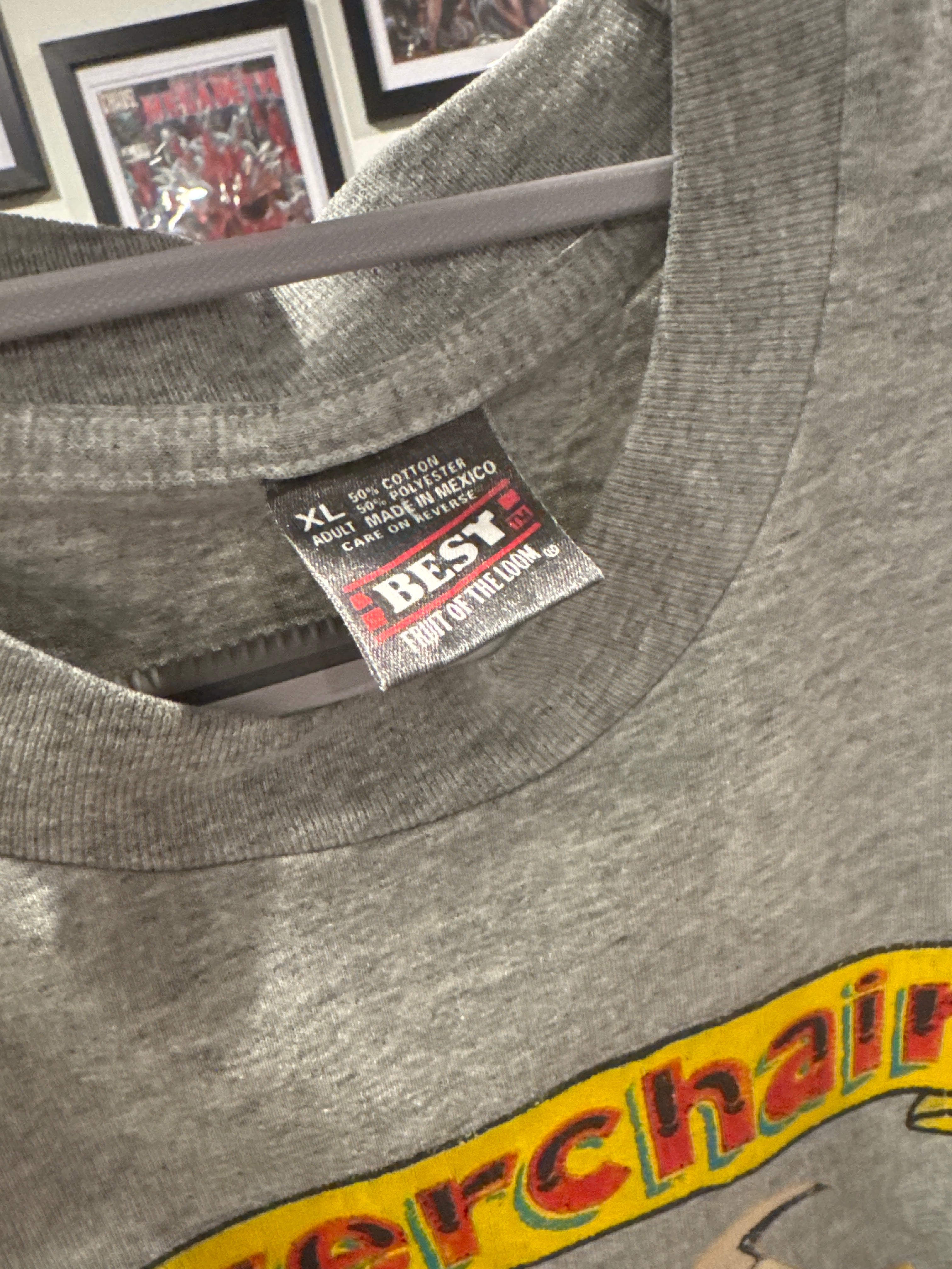 1997 Silverchair Nail North American Freak Tour XL Grey Best Fruit of the Loom Single Stitch