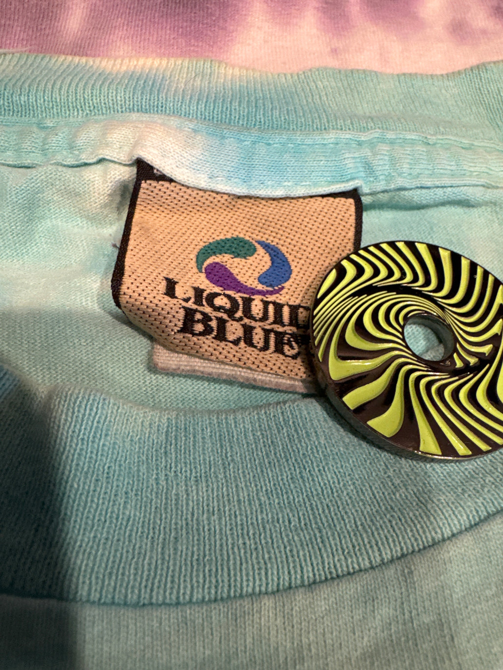 90s Vintage Grateful Dead Beach Bears Liquid Blue Tie Dye T-Shirt Large