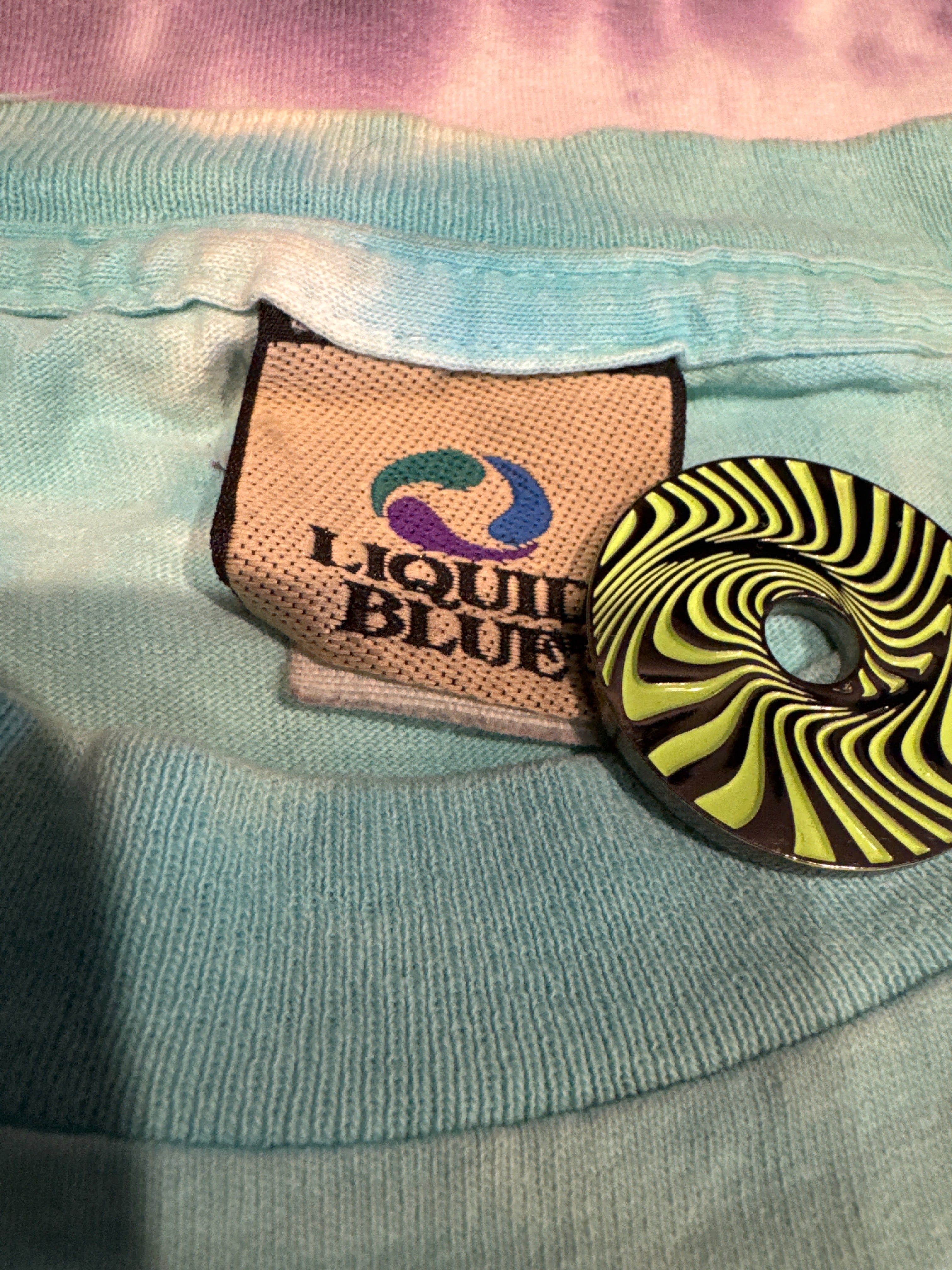 90s Vintage Grateful Dead Beach Bears Liquid Blue Tie Dye T-Shirt Large