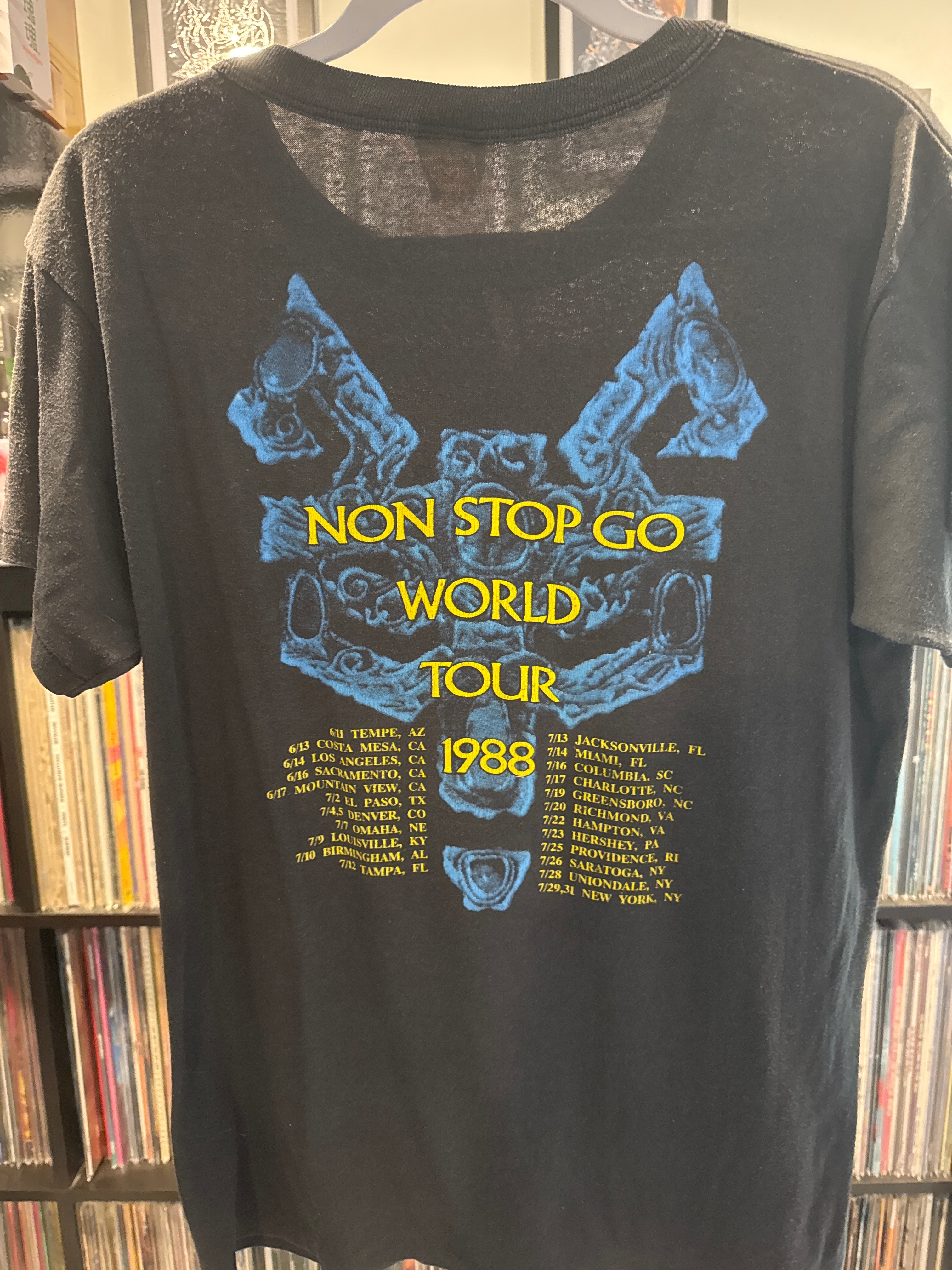 1988 Robert Plant Non Stop Go Paper Thin Tour Dates Shirt Tex Led Zeppelin