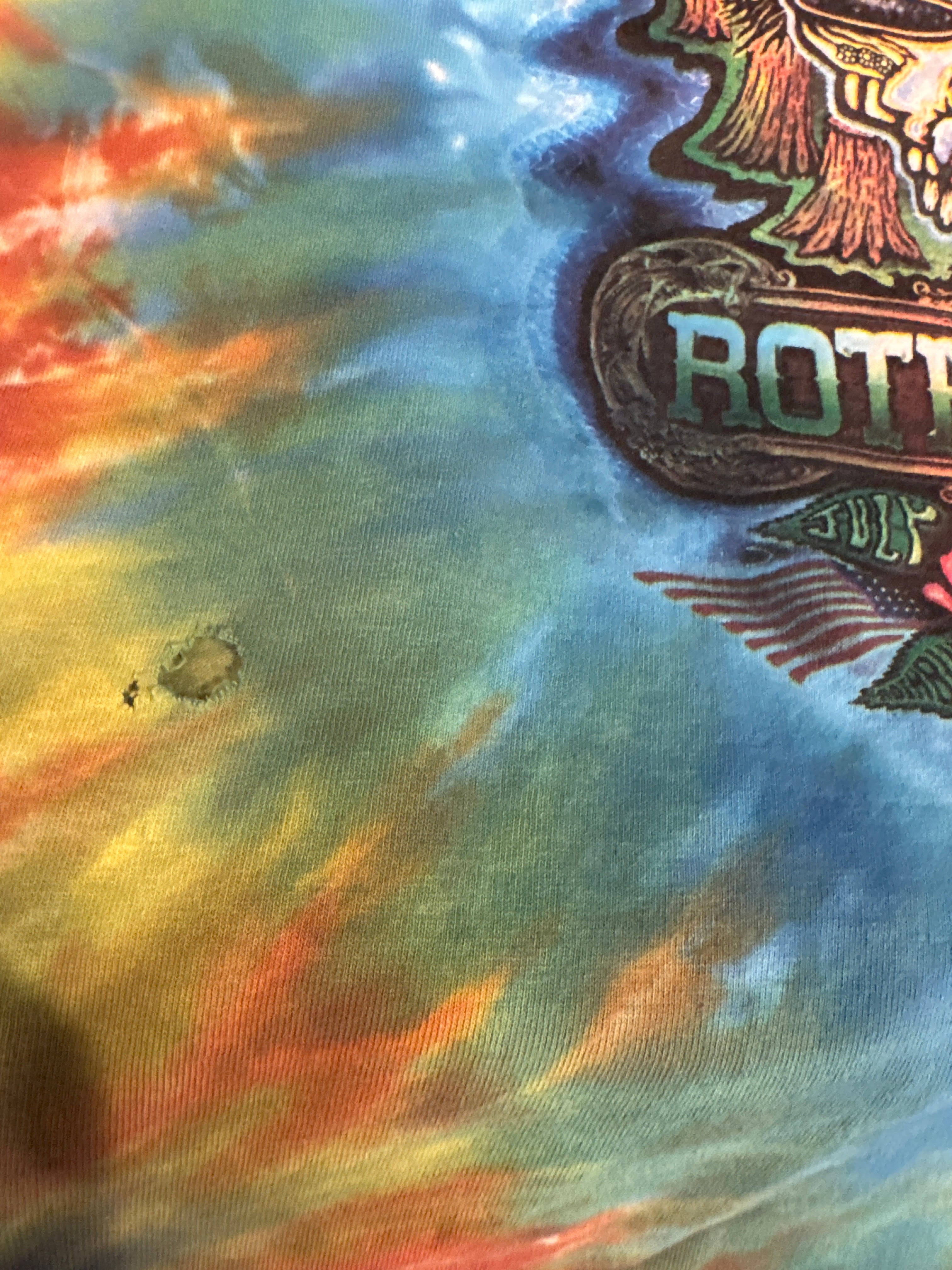 2009 Grateful Dead Dylan String Cheese Rothbury Tie Dye FOTL T-Shirt Large