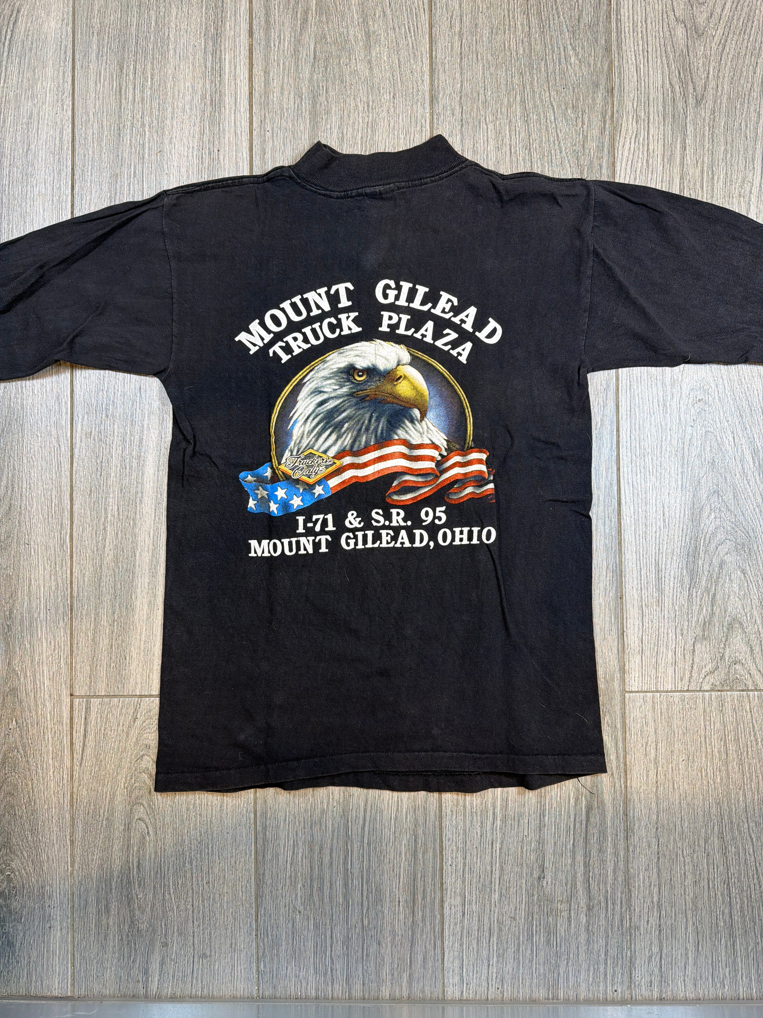 King of the Road Harley 1989 Truck Ohio 3D Emblem Langarm-T-Shirt Schwarz Medium