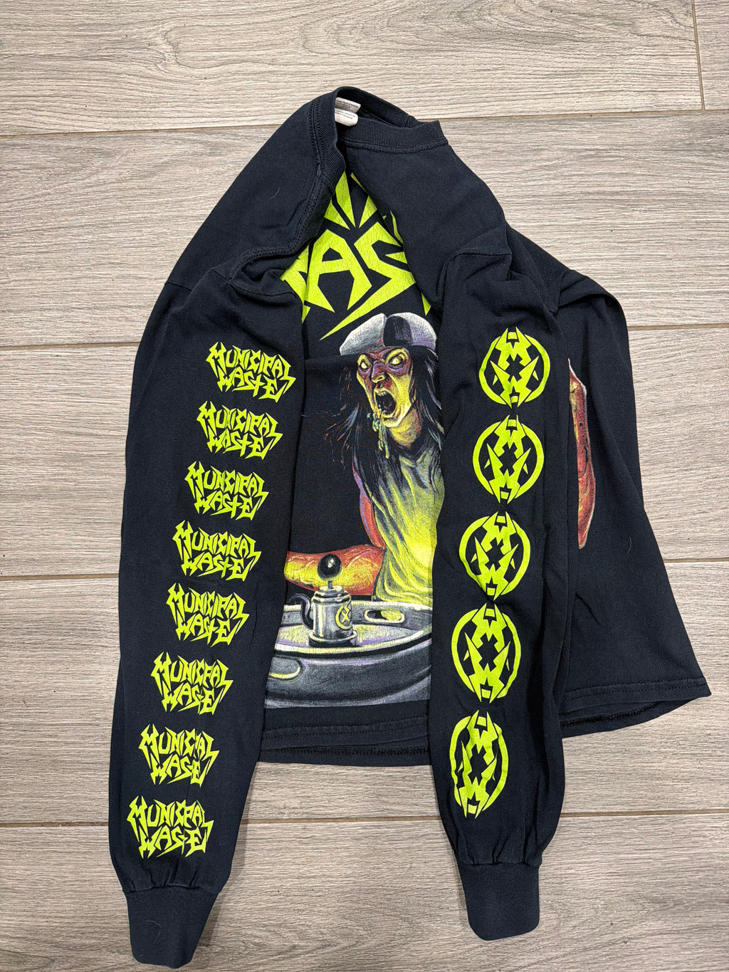 00s Municipal Waste Art of Partying Long Sleeve Black T-Shirt S
