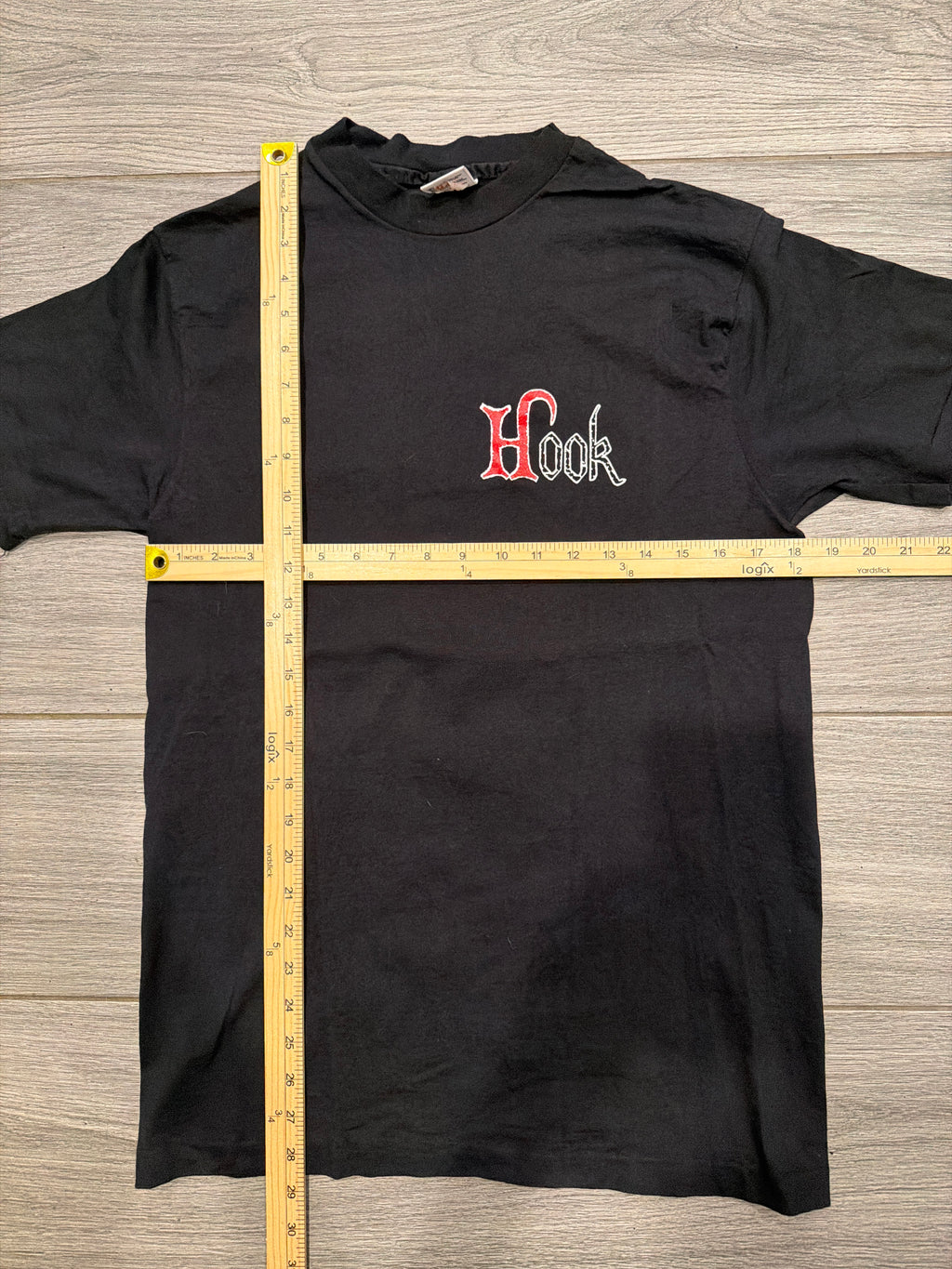 1991 Hook Film Promo Robin Williams Schwarzes T-Shirt Größe L