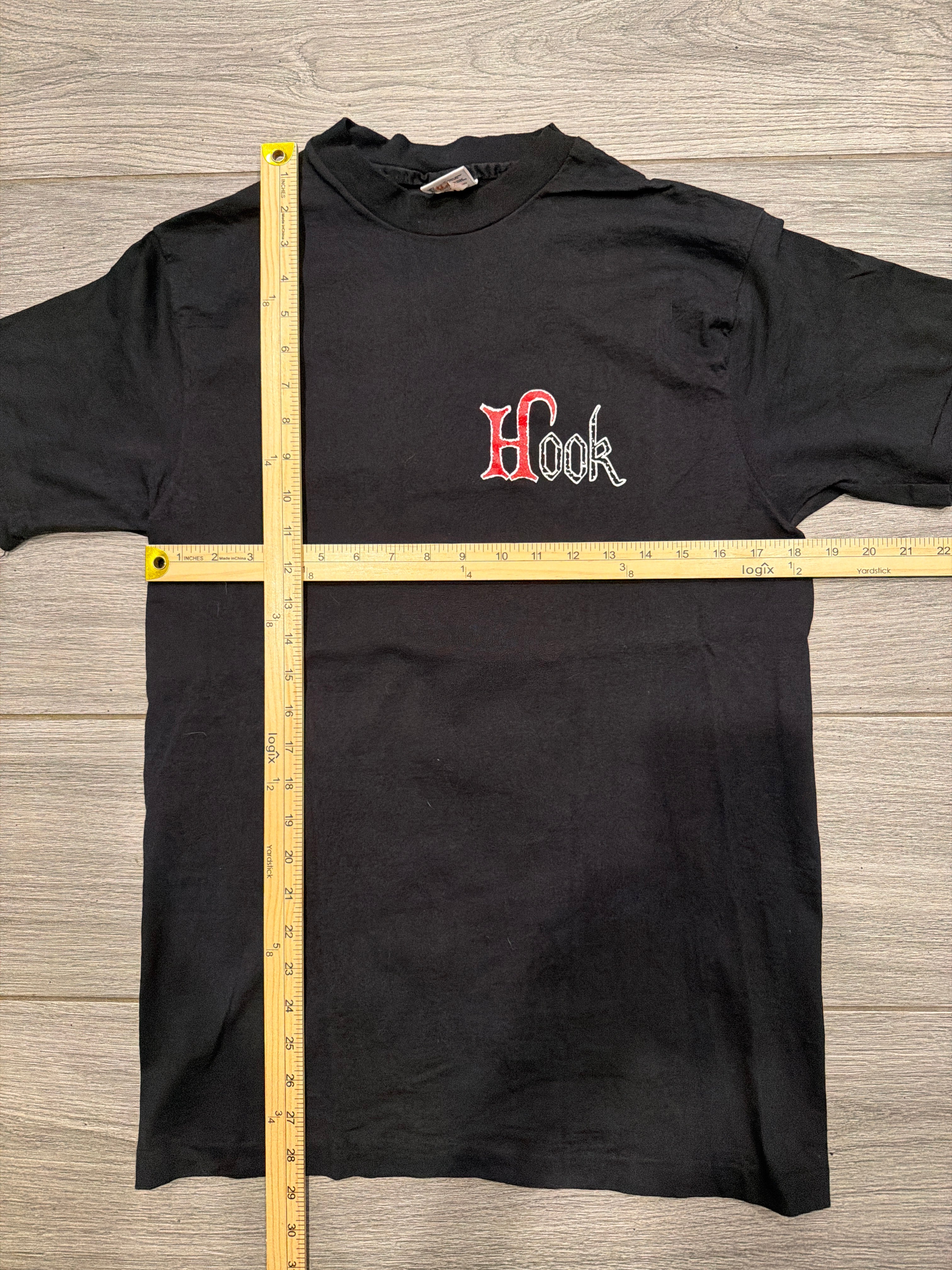 1991 Hook Movie Promo Robin Williams Black T-Shirt Large