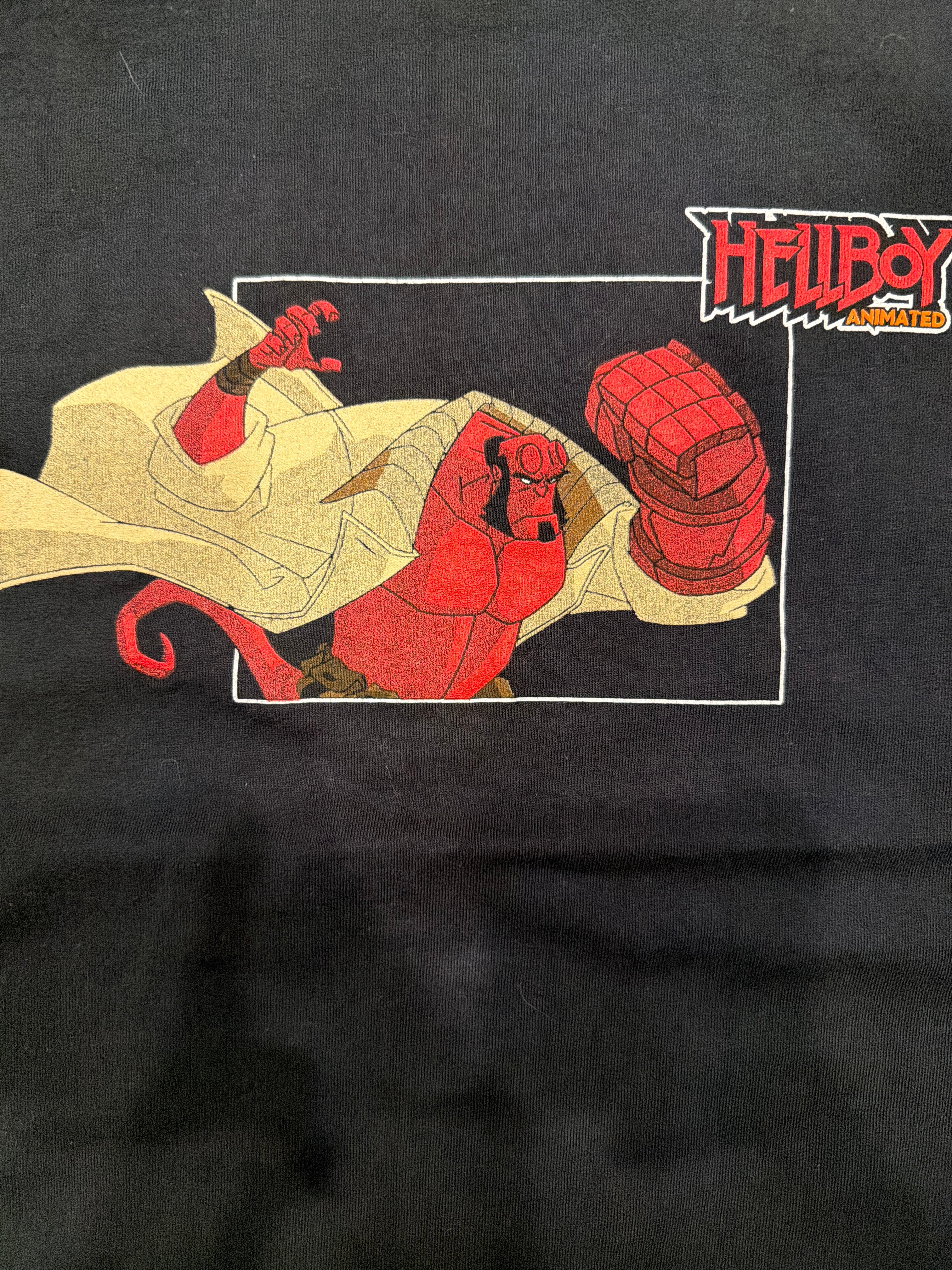2006 Hellboy Animated Series Promo T-Shirt Black Large Comic