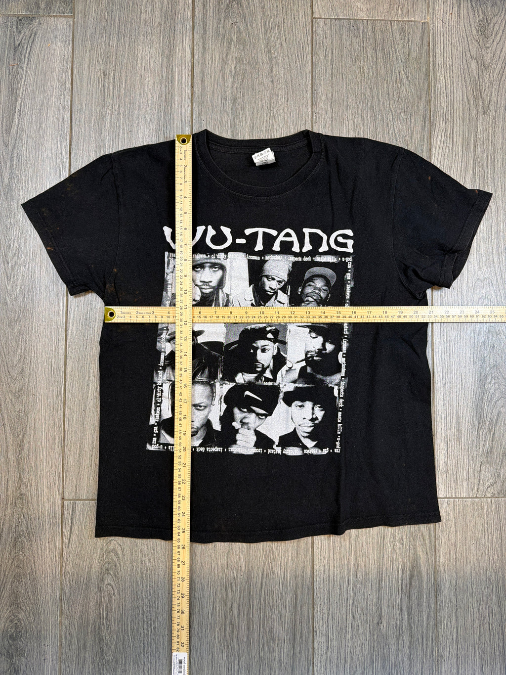 90s Wu Tang Forever White Hip Hop Rap Black T-Shirt M/L