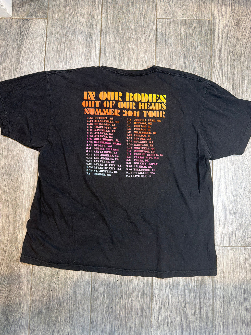Flaming Lips 'In Our Bodies Out Our Heads' Tour T-Shirt XL