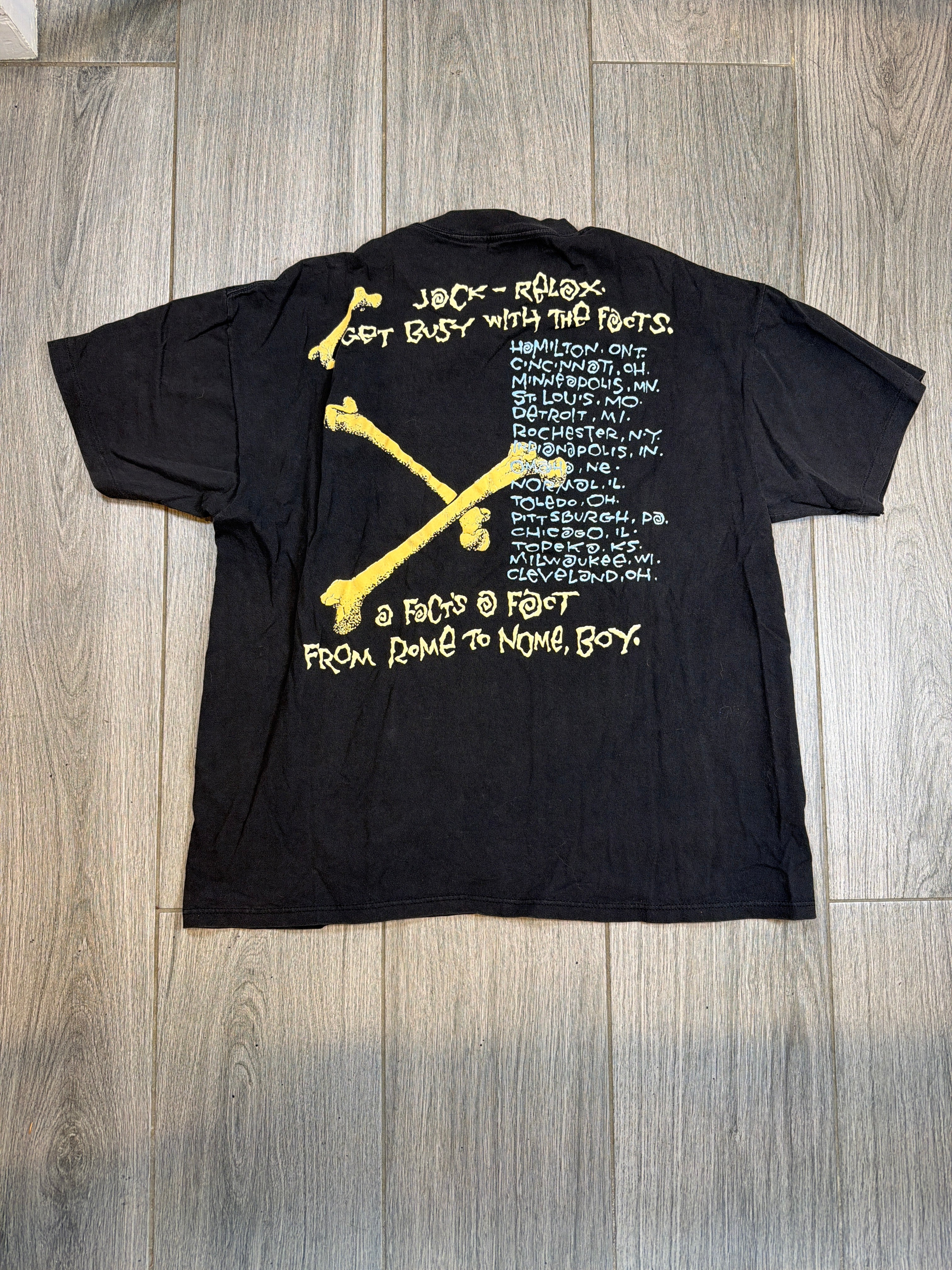 2009 Rush Roll the Bones US Tour Pushead Black T-Shirt Large