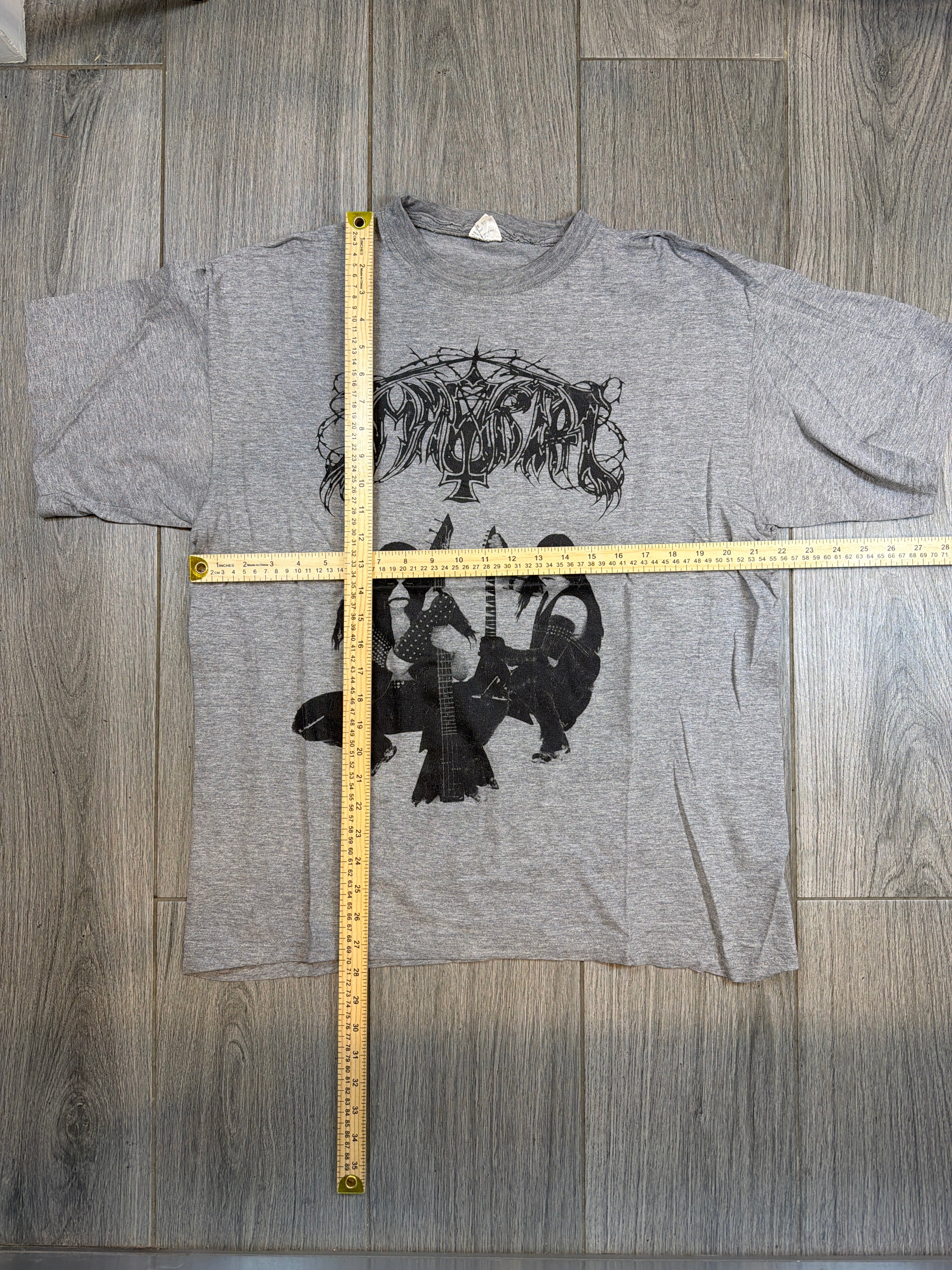 90s Immortal Battle In The North Black Death Metal Grey T-Shirt Large