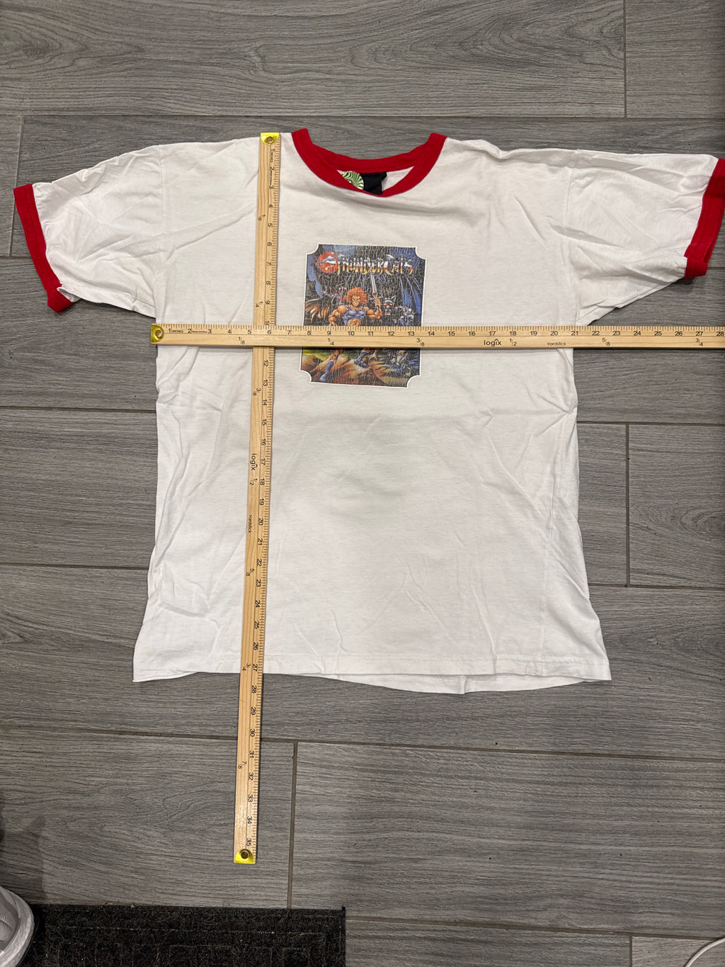 90s Thundercats Cartoon Promo Red/White Ringer Changes Large