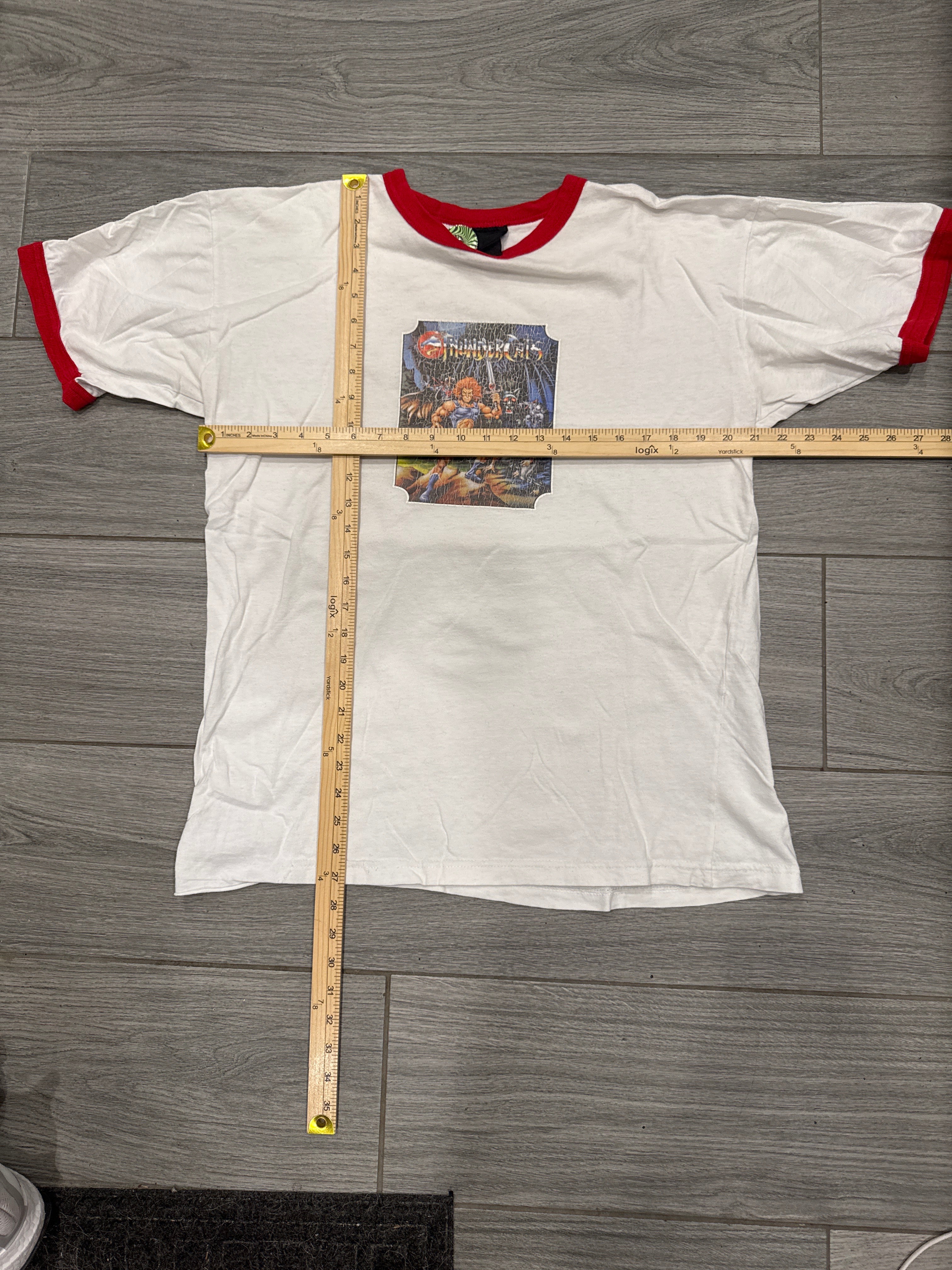 90s Thundercats Cartoon Promo Red/White Ringer Changes Large