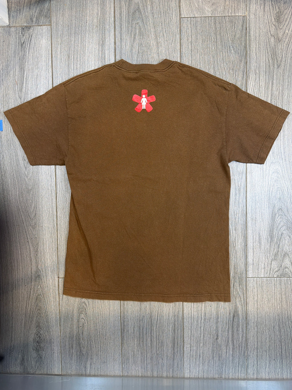 2000s Y2K Girl Skateboard Brown T-Shirt Large