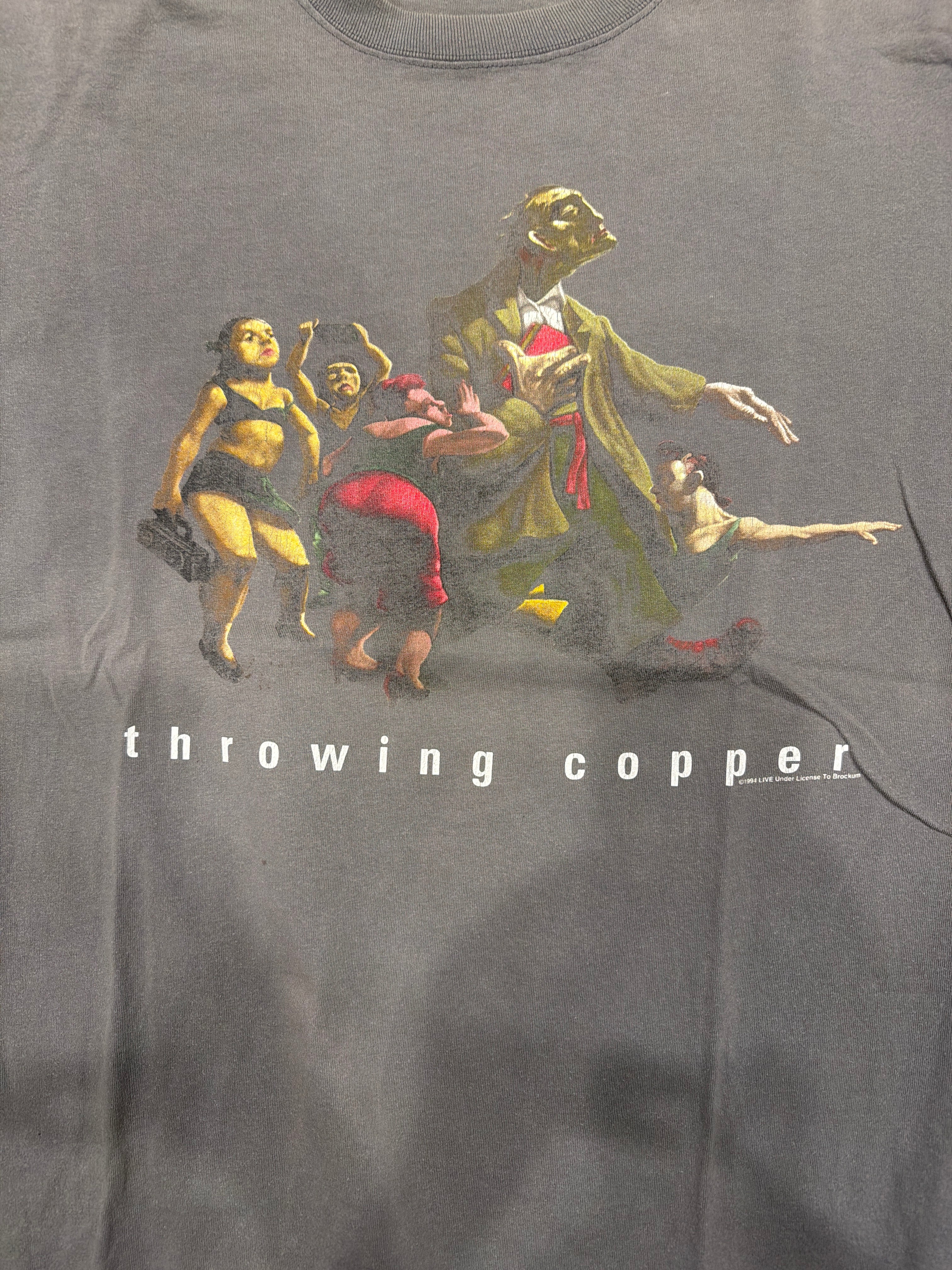 1995 Live Band Throwing Copper Tour Dates Grey T-Shirt XL