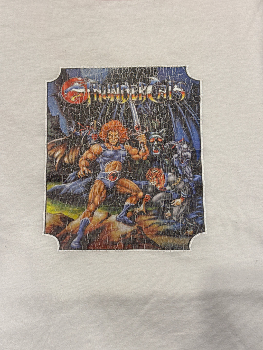 90s Thundercats Cartoon Promo Red/White Ringer Changes Large