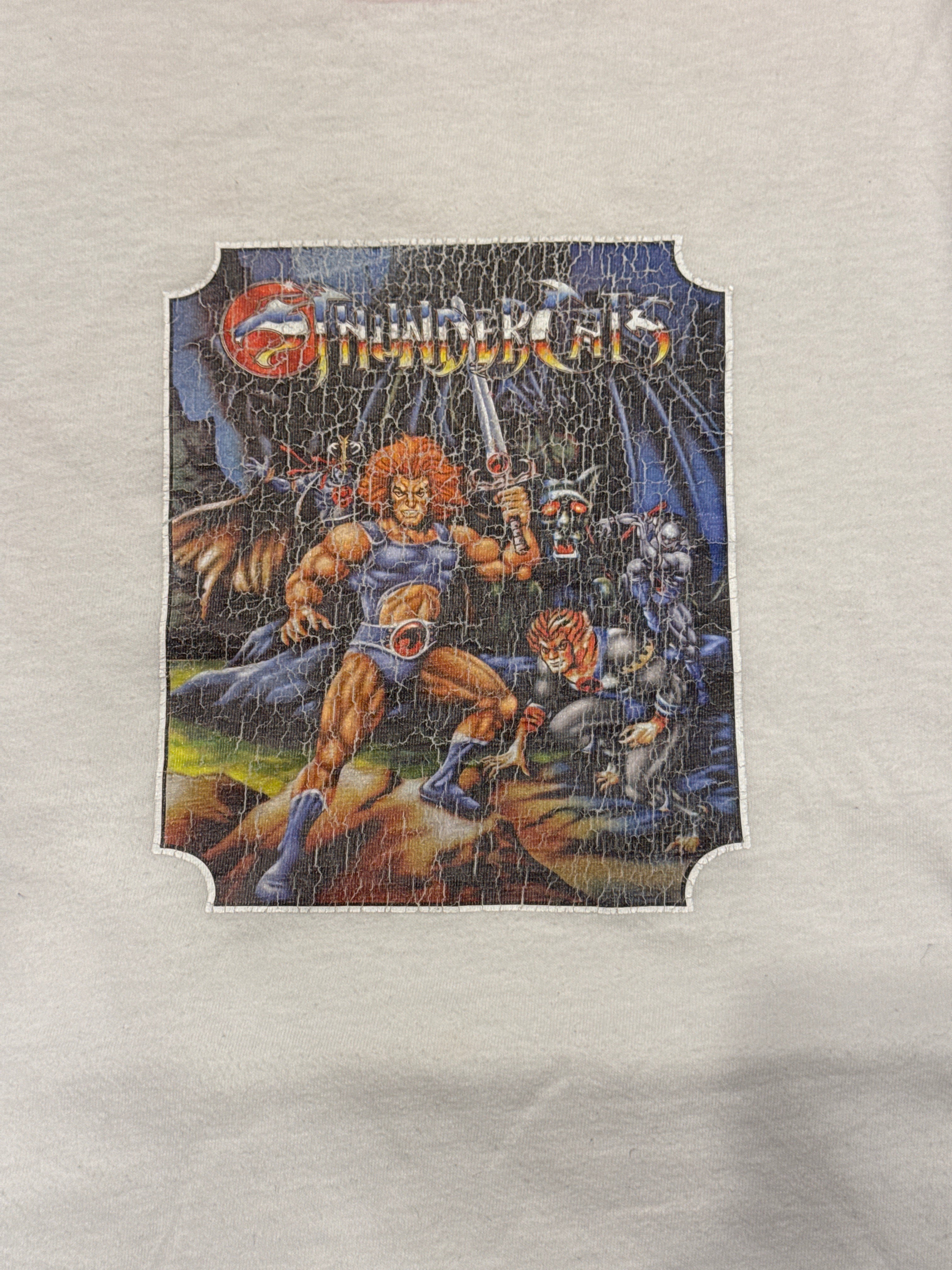 90s Thundercats Cartoon Promo Red/White Ringer Changes Large