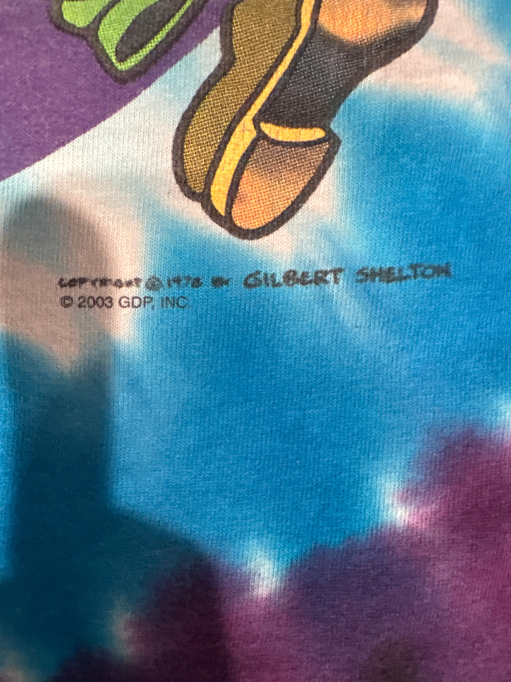 2003 Grateful Dead Shakedown Sam Tie Dye Blue T-Shirt Large