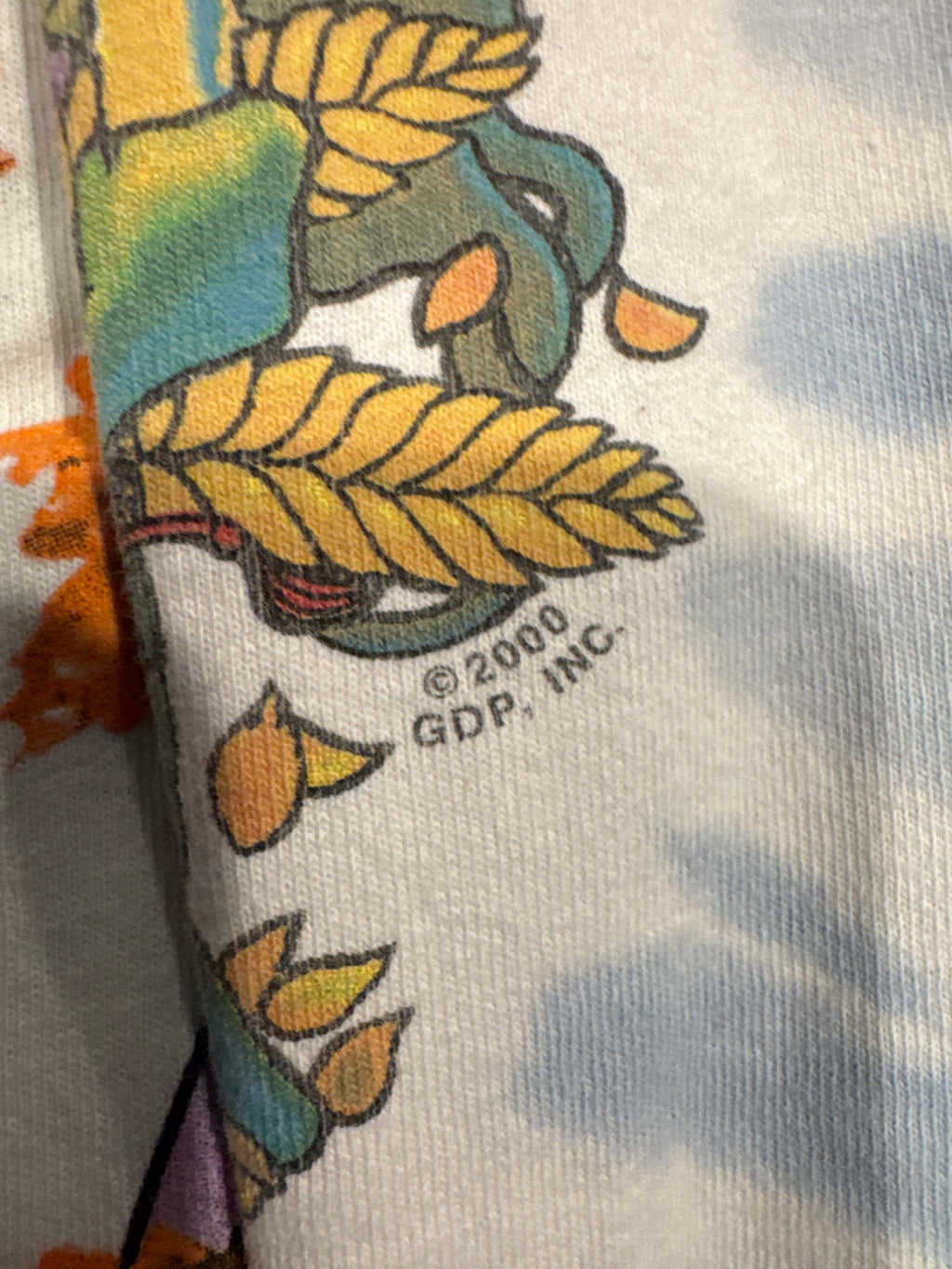 00 Grateful Dead Terrapin Moon Wizard Liquid Blue Tie Dye T-Shirt Large