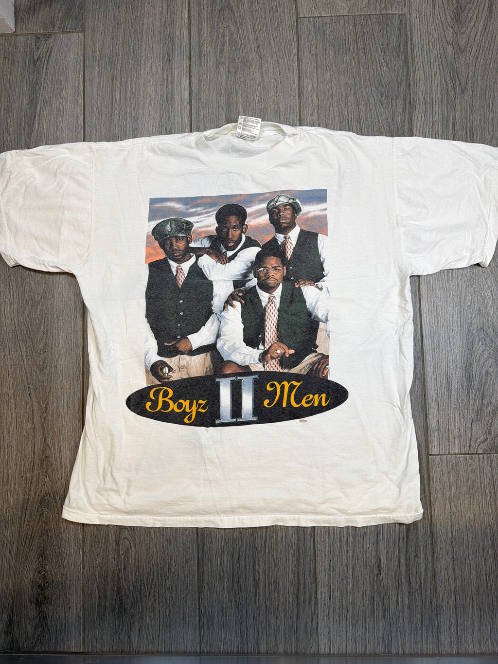 1995 Boys II Men 2 All Around The World Tour White Winterland T-Shirt XL