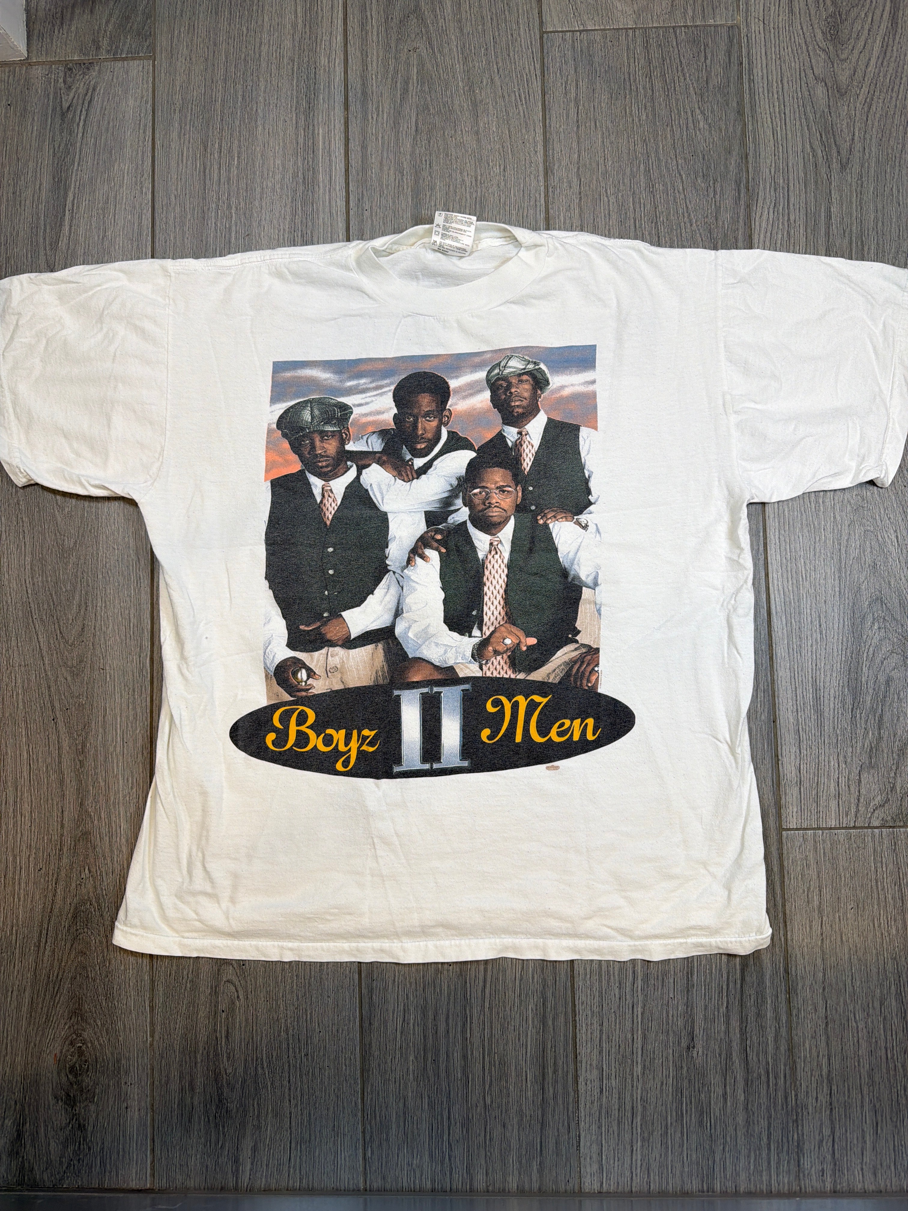 1995 Boys II Men 2 All Around The World Tour White Winterland T-Shirt XL