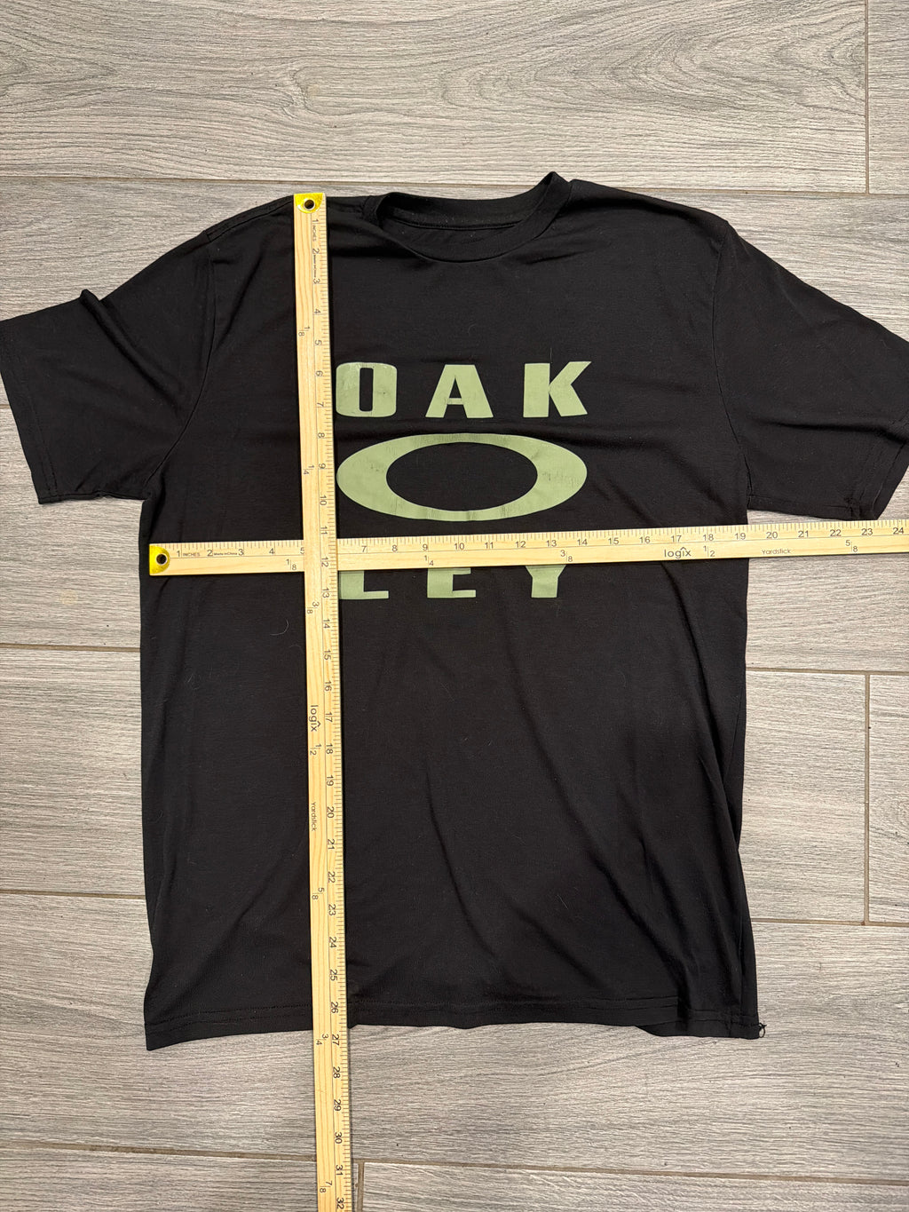 Y2K Oakley Software Big O Logo Black T-Shirt Medium