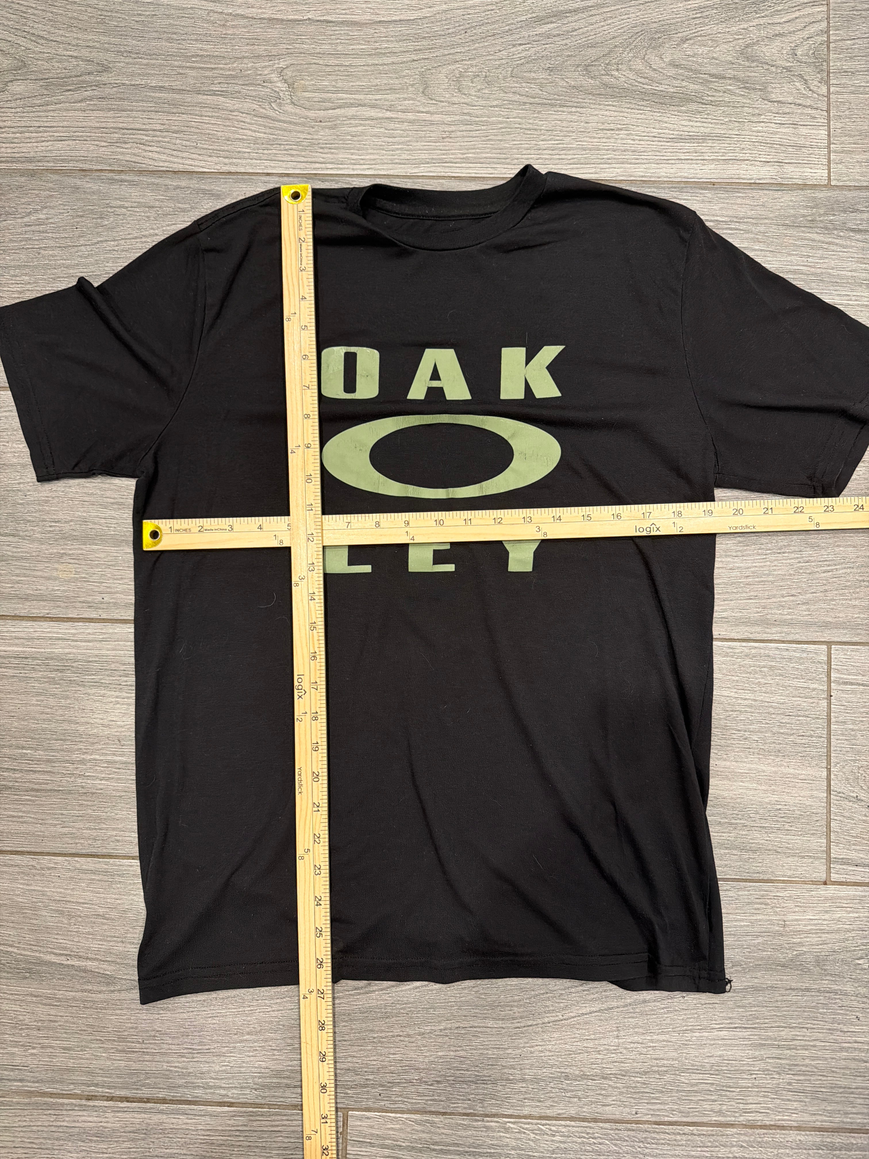 Y2K Oakley Software Big O Logo Black T-Shirt Medium