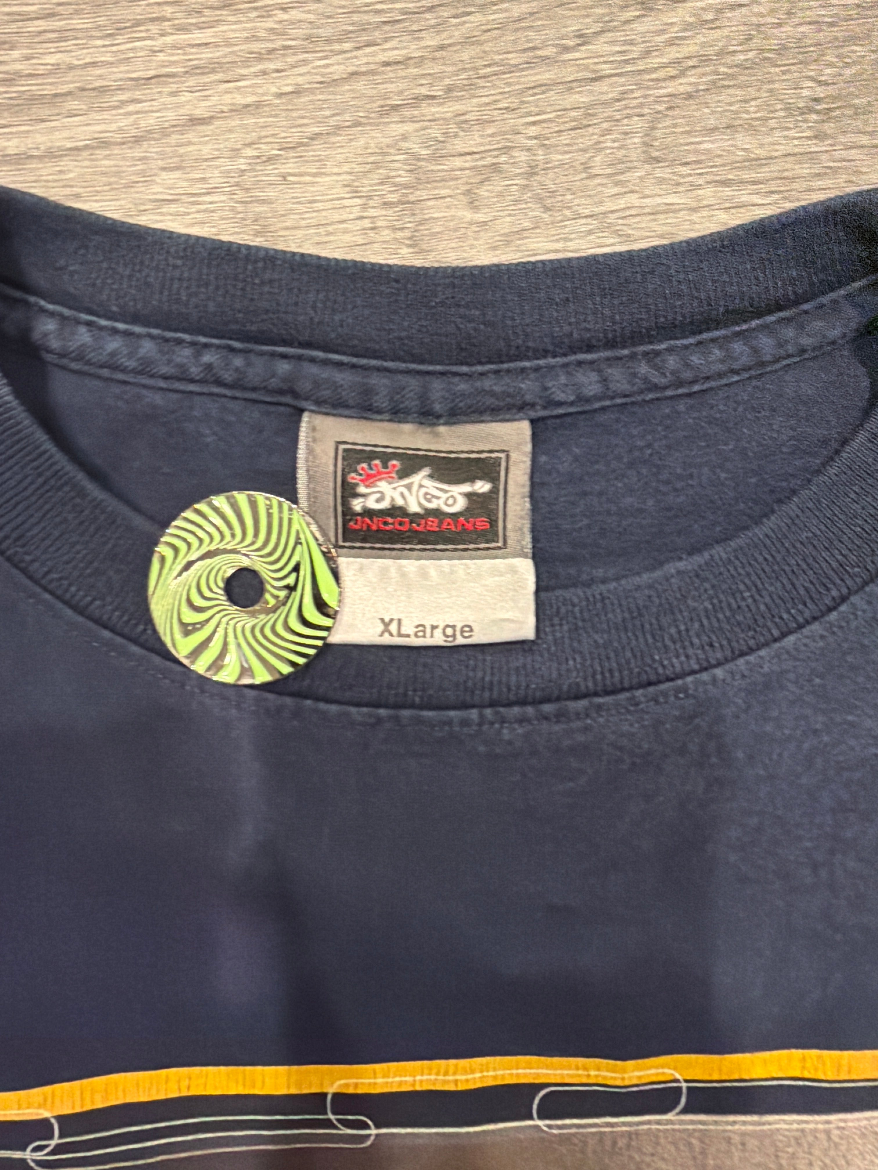 2000s Vintage JNCO Jeans Long Sleeve Blue Y2K USA T-Shirt XL