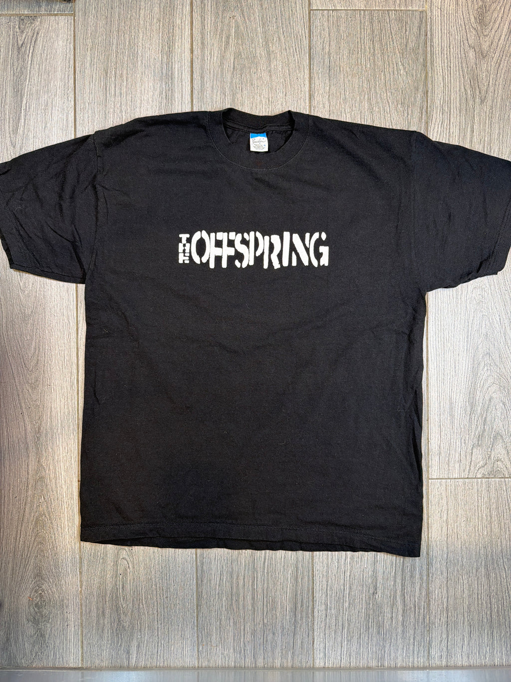 90s The Offspring Spellout Black Pacific Punk Band T-Shirt XL