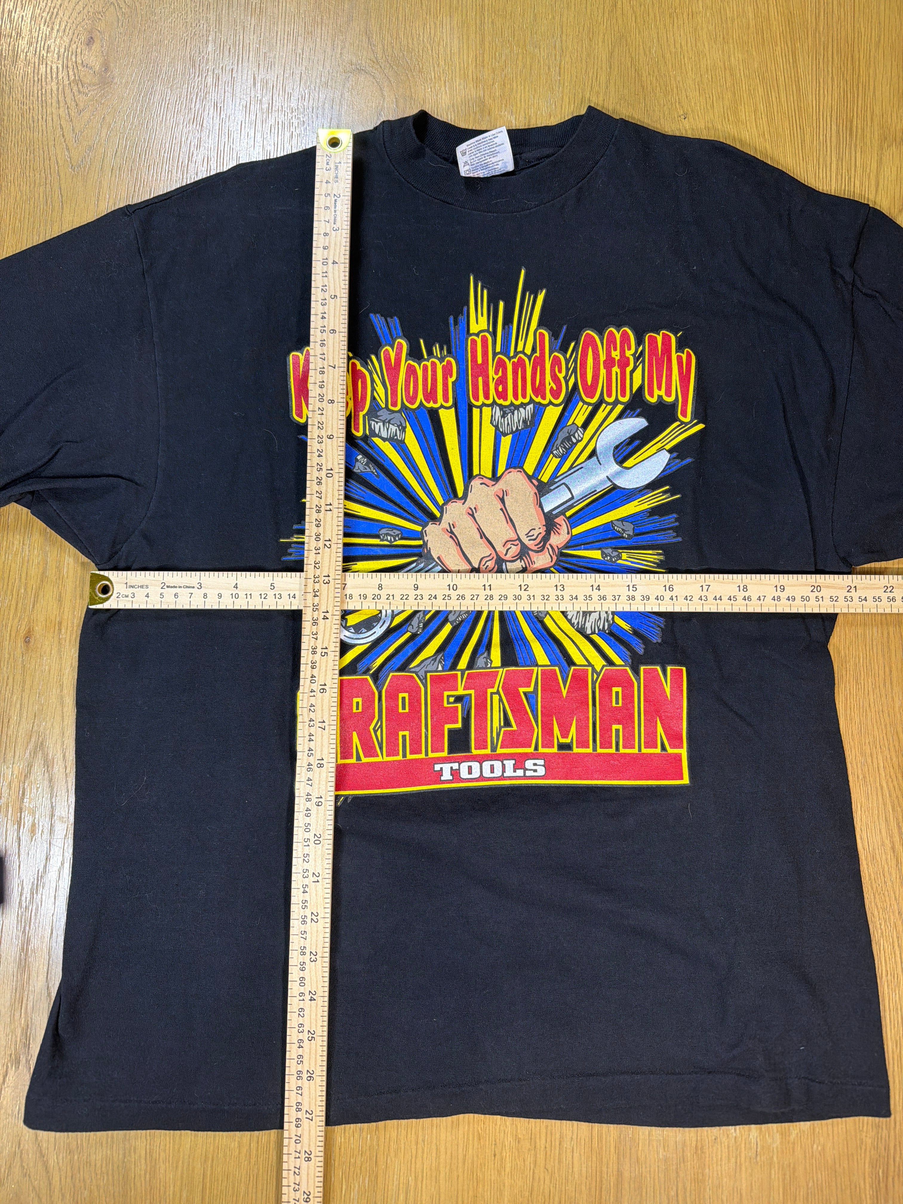 Craftsman Tools Keep Hands Off Promo Black T-Shirt L/XL