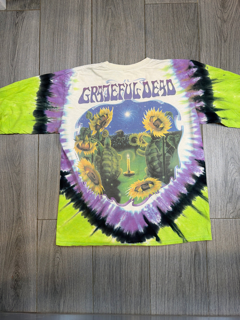 1998 Grateful Dead Terrapin Sunflower Tie Dye Long Sleeve T-Shirt Large
