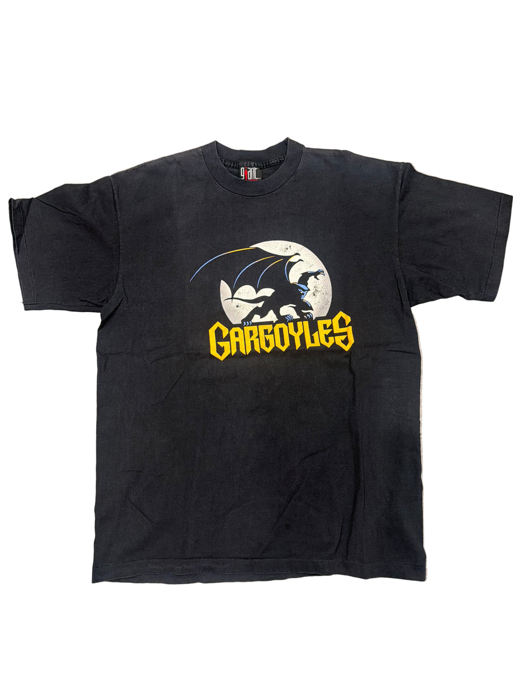 90s Gargoyles TV Show Double Sided Black T-Shirt Large