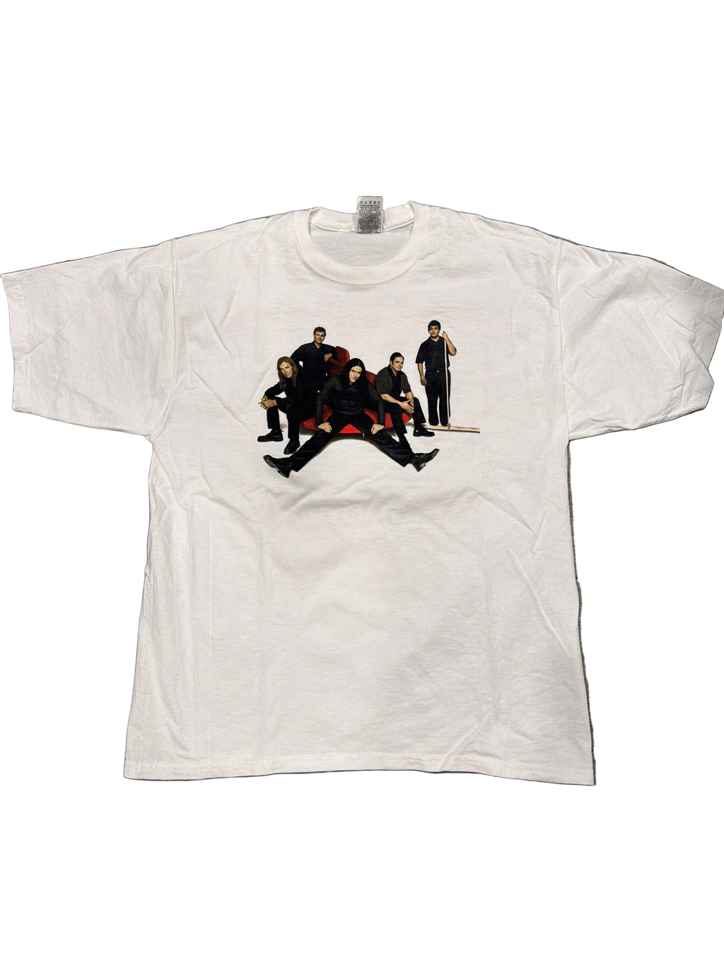 1999 Weird Al Running With Scissors Tour Double Sided Large White T-Shirt