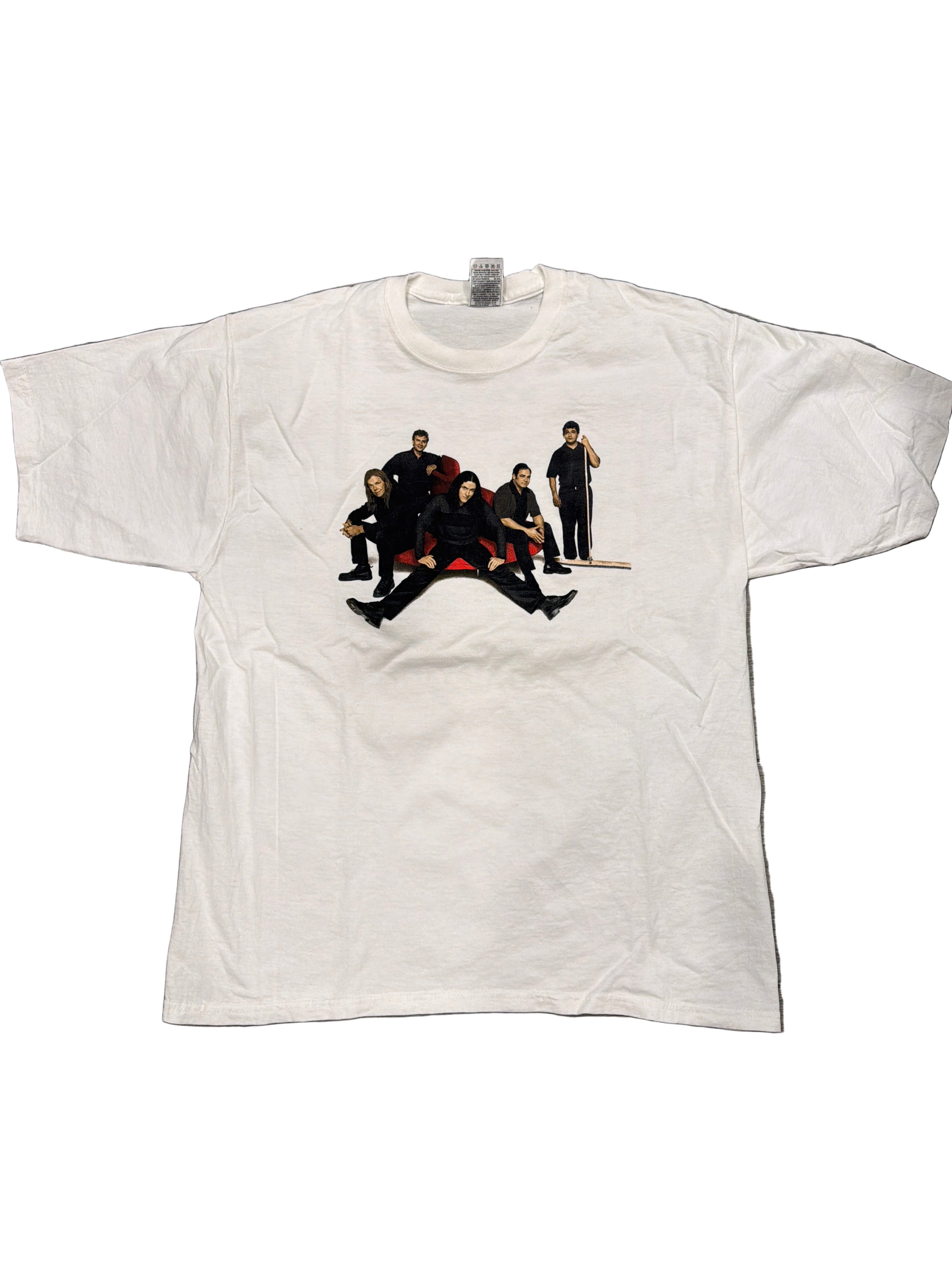 1999 Weird Al Running With Scissors Tour Double Sided Large White T-Shirt