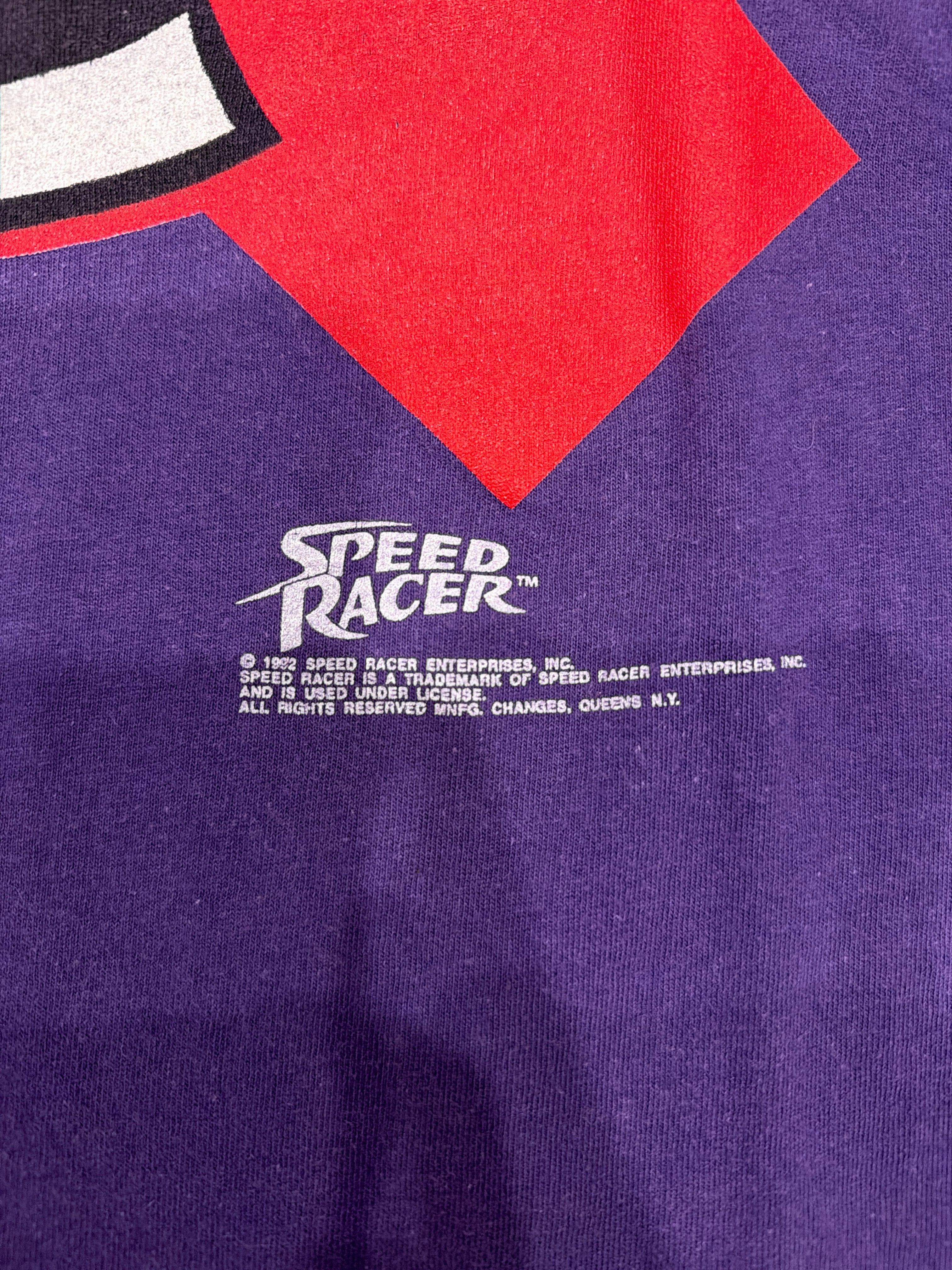 1992 Speed Racer RACER X Purple Graphic Print T-Shirt XL