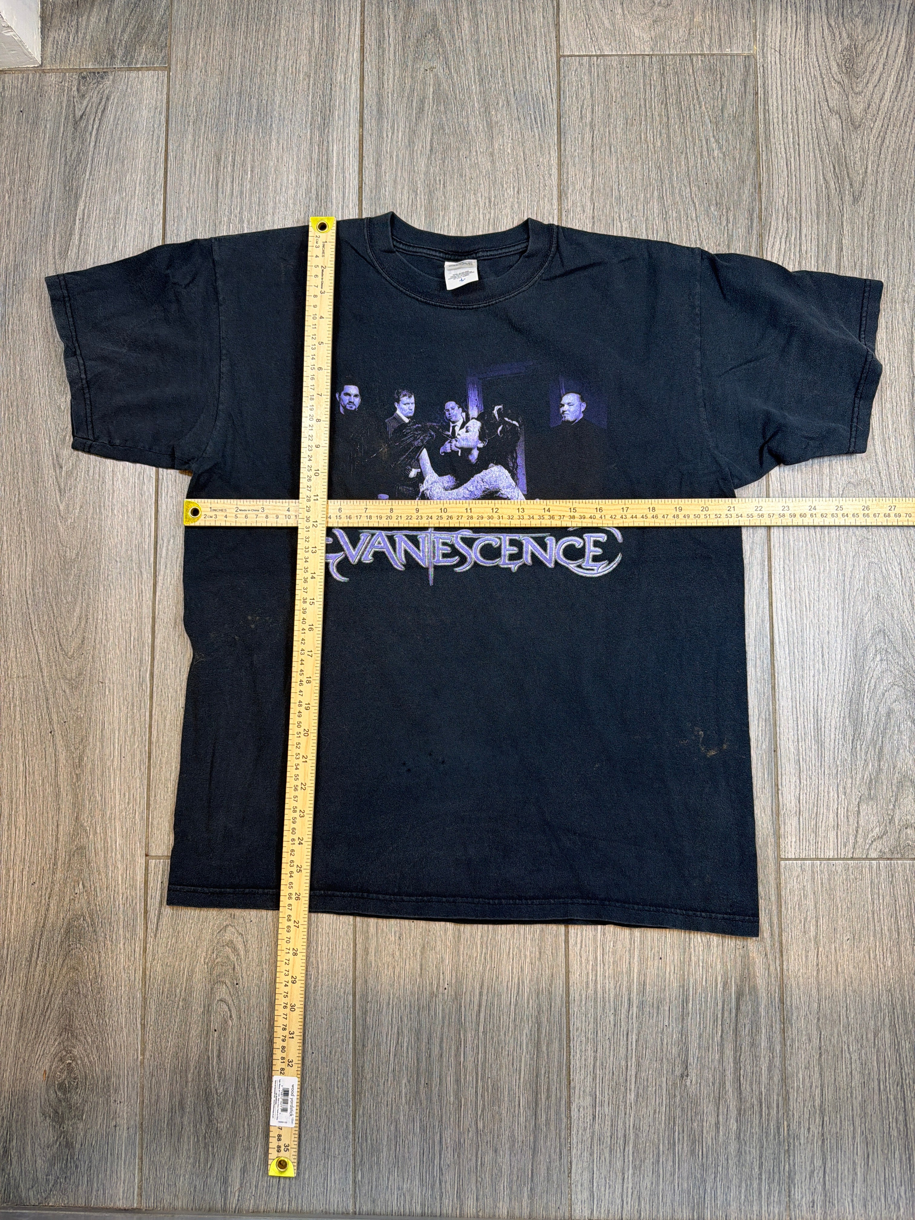 2004 Evanescence Summer Tour Hanes Heavyweight Black T Shirt Large