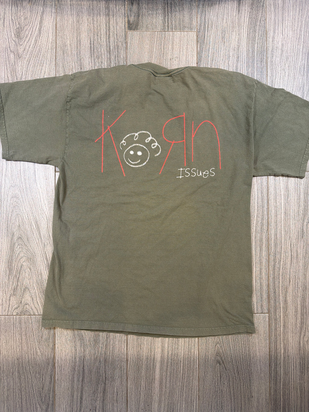 KoRn 'Issues' Stick Figures 1999 Giant Tag Green T-Shirt XL