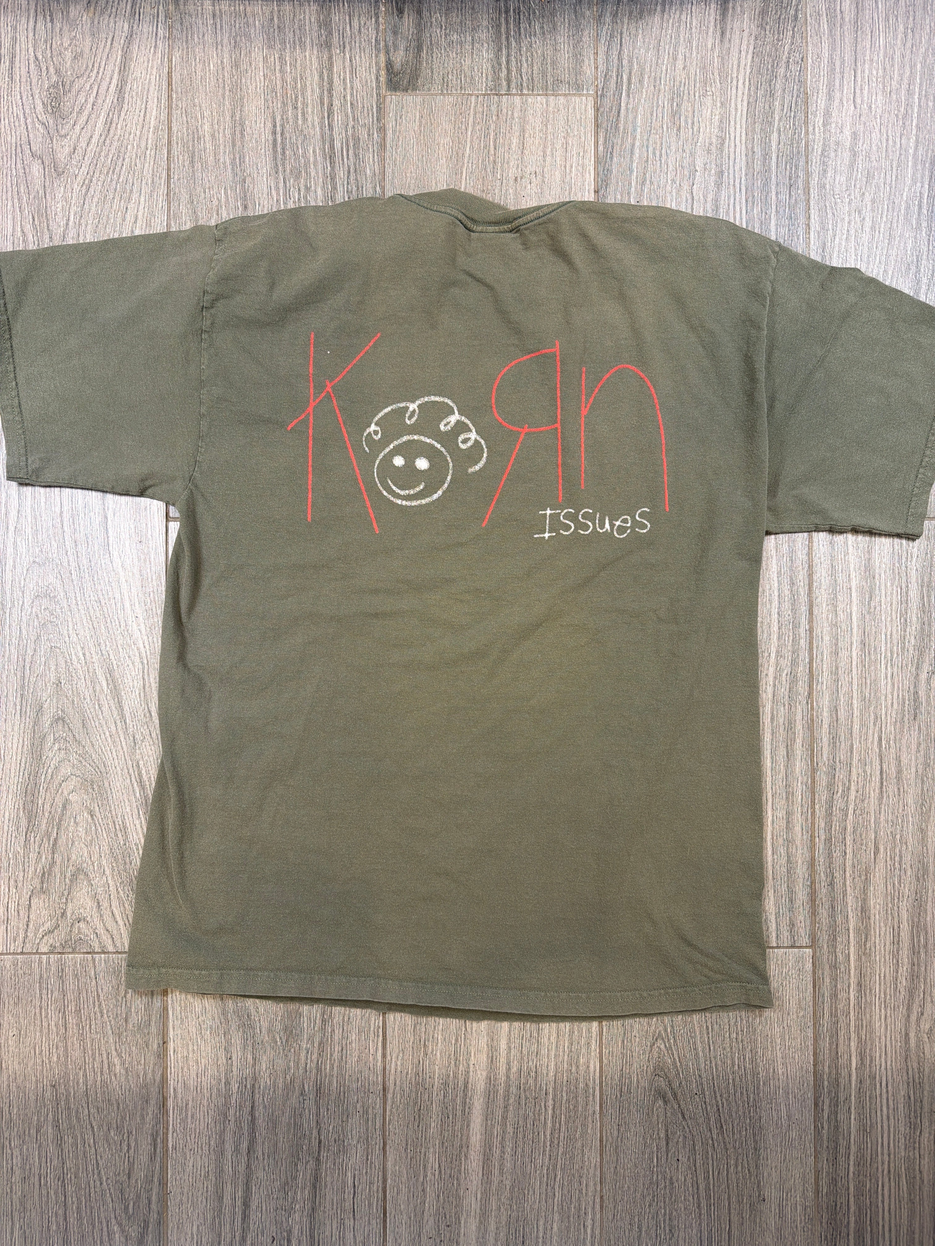 KoRn 'Issues' Strichmännchen 1999 Giant Tag Grünes T-Shirt XL