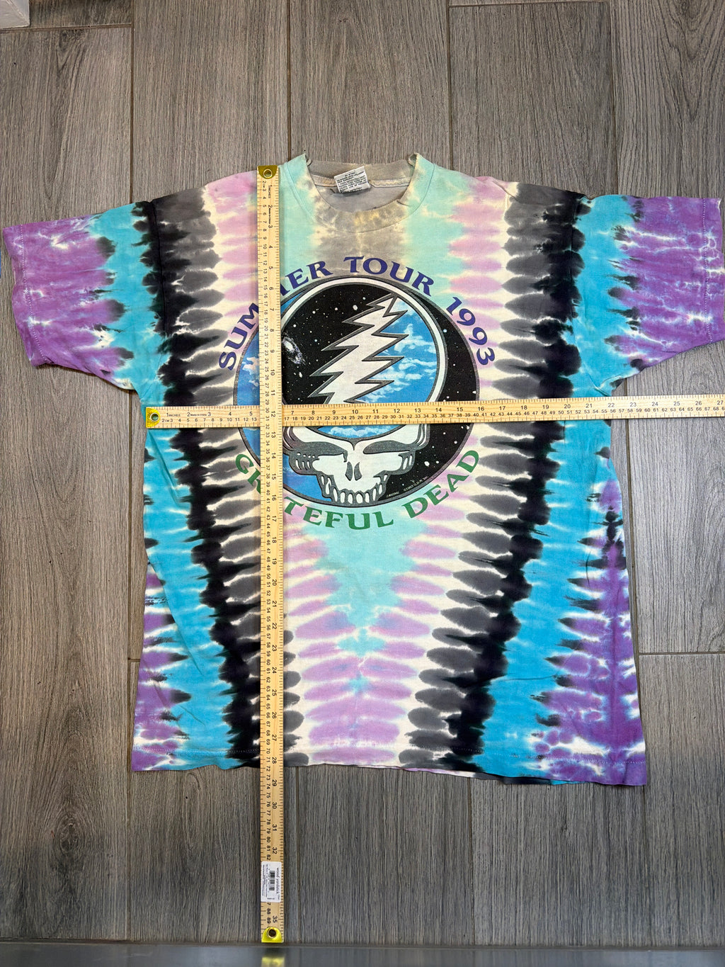 1993 Grateful Dead Summer Tour Liquid Blue Tie Dye T-Shirt XL