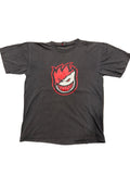 00s Spitfire Skateboard Skate Wheels T-Shirt Large Red Grey Black y2k