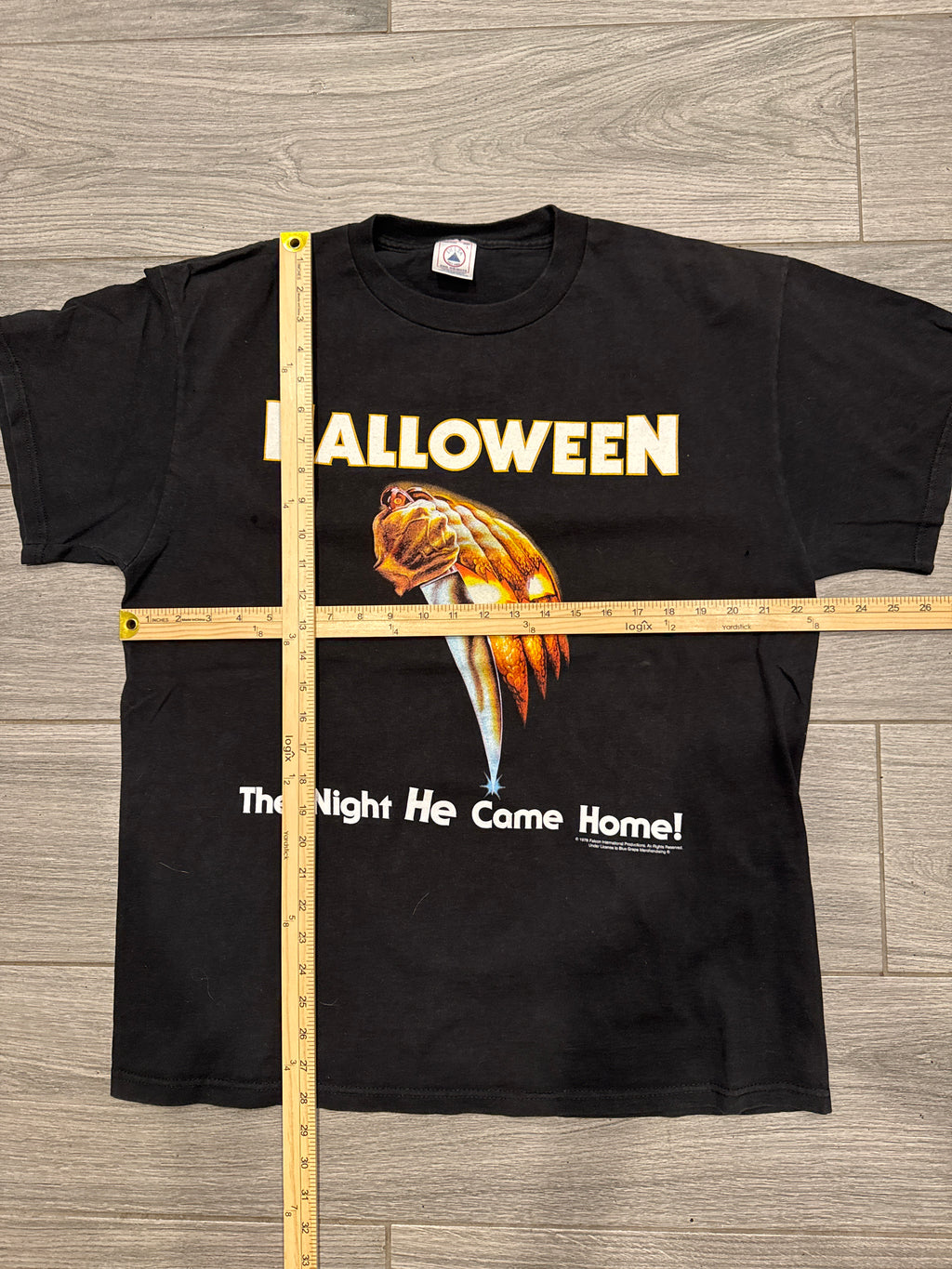 90s Halloween Michael Myers Movie Promo Night Black T-Shirt Large
