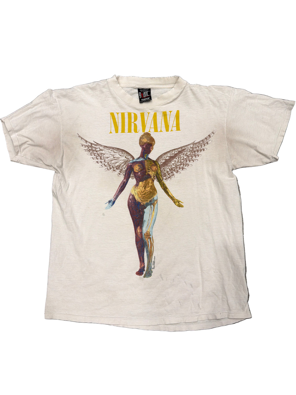 1994 Nirvana In Utero Giant Inyutero Double Sided White T-Shirt XL