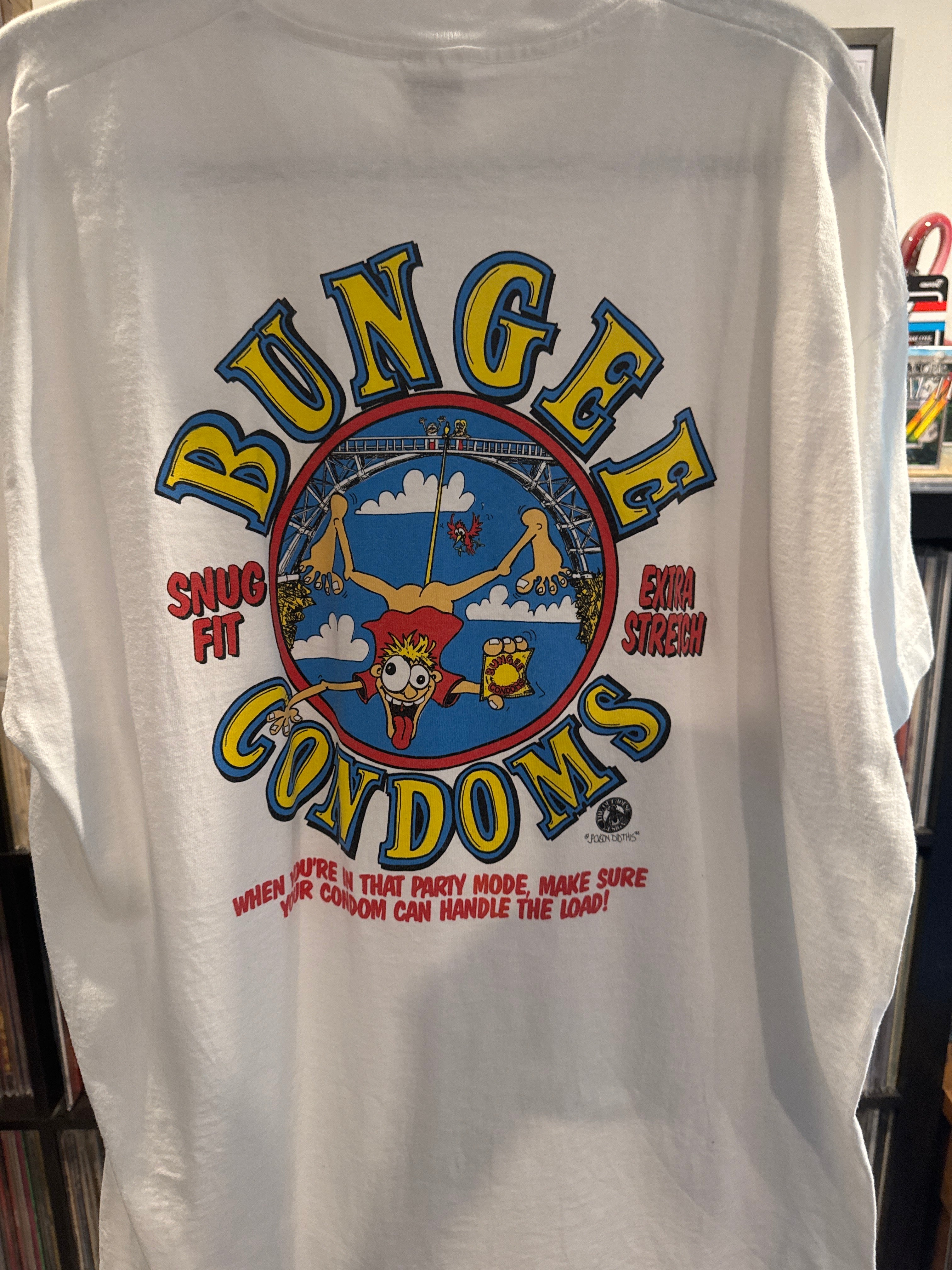 90s Bungee Condoms Vulgar XL Fruit of the Limb White Single Stitch