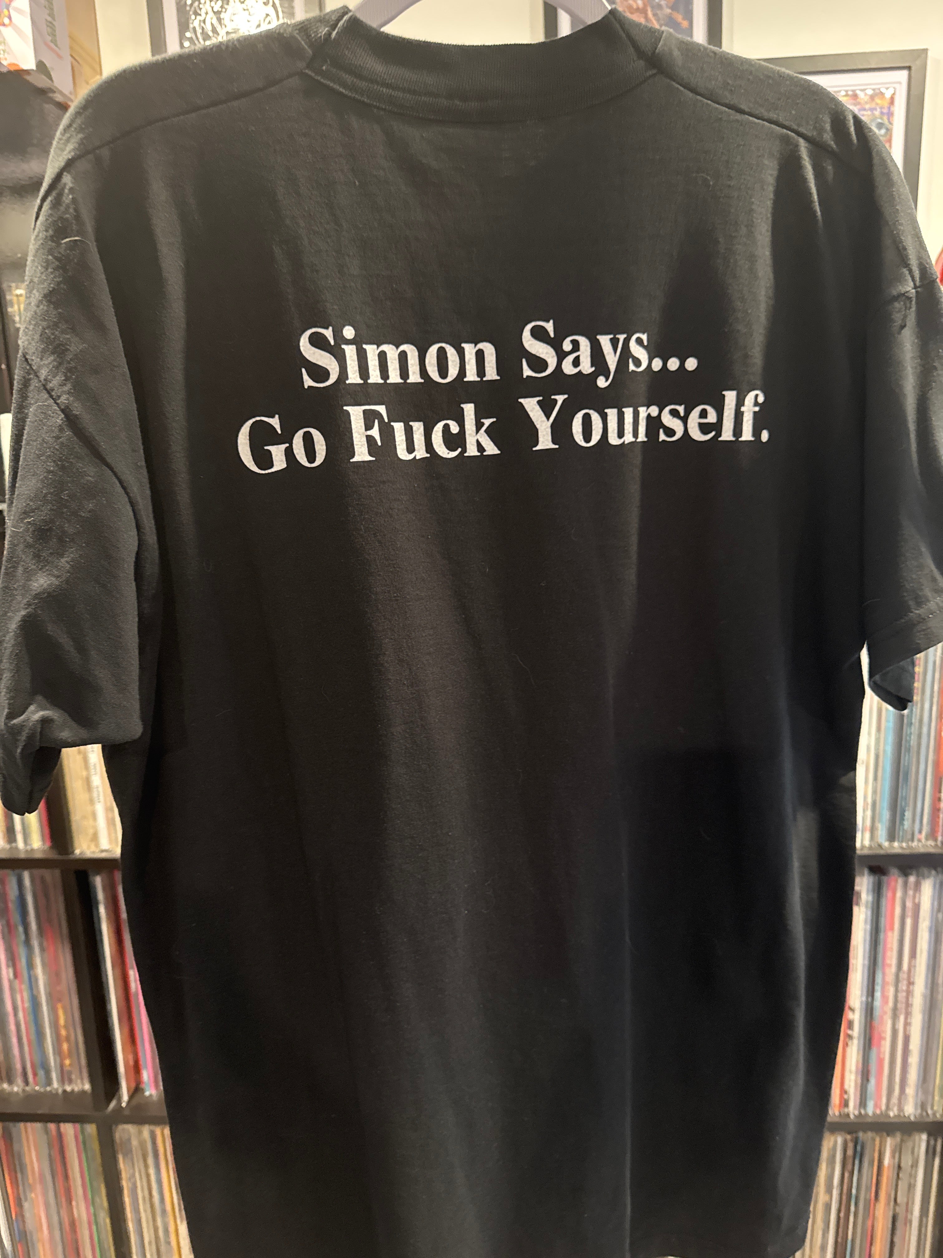 90s George Carlin Portrait Simon Says Fruit of the Loom XL Black