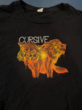Cursive Album Release Wolves Shirt M Anvil Black
