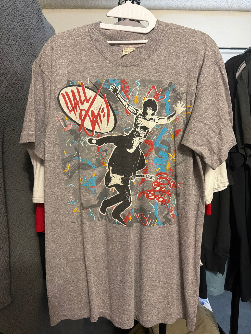 1985 Hall and Oates Tour Double Sided Shirt Pontiac Fiero Logo L