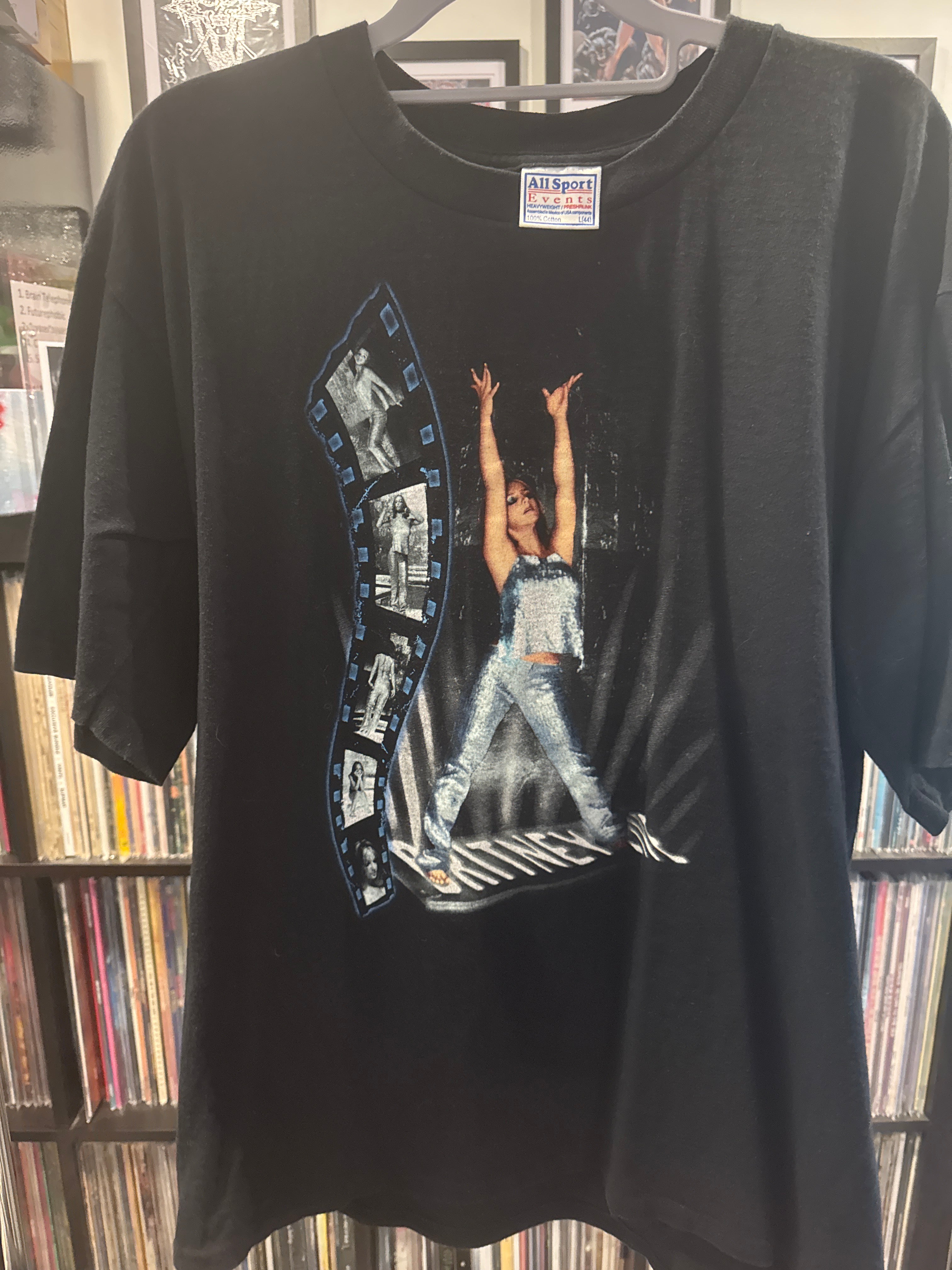 2000 Britney Spears Live Tour T Shirt Black Allsport Events L